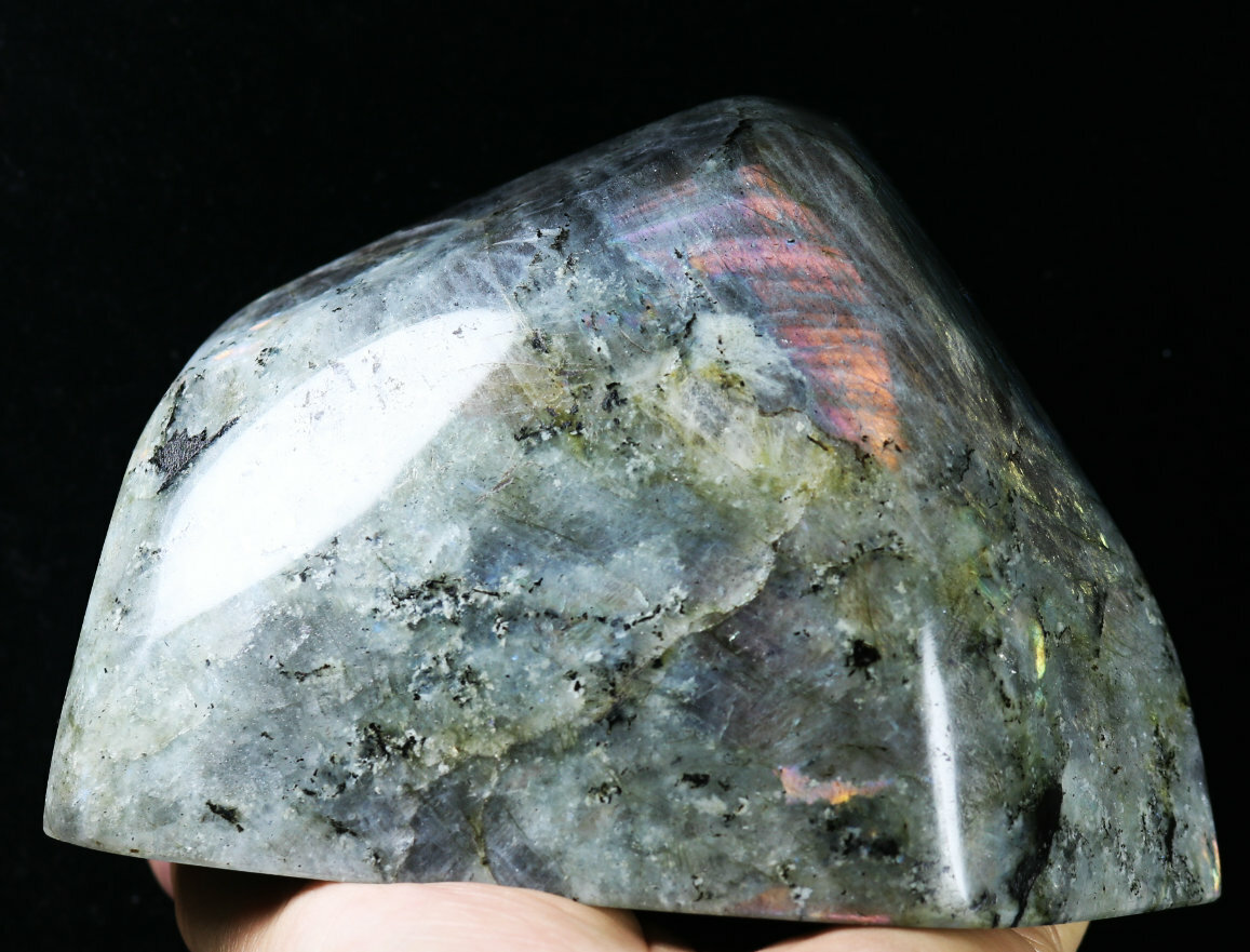 3.03lb Natural Nice Rainbow Purple Flash Labradorite Spectrolite Crystal Stone