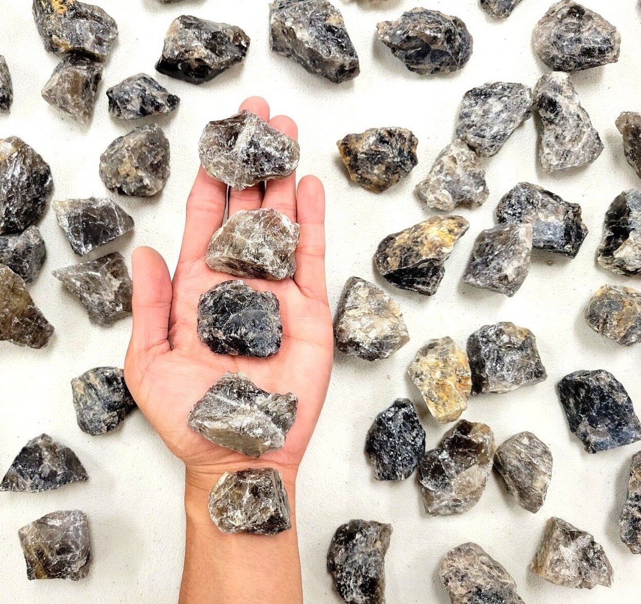 Raw Smoky Quartz Crystals Bulk Rough Stones for Tumbling Lapidary and Healing