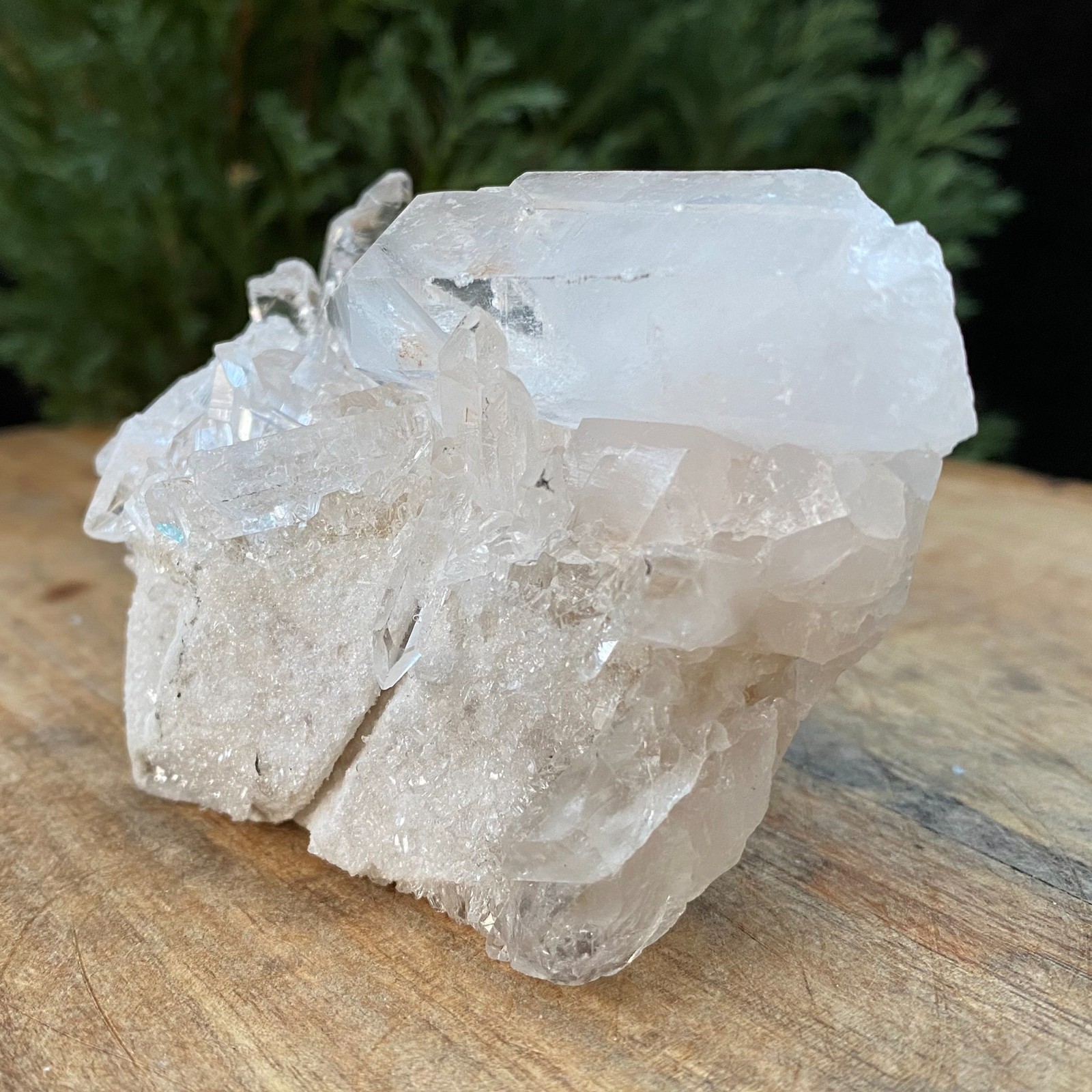 Himalayan Crystal Samadhi Quartz Raw Cluster Stone AA++ 0.44 lbs Natural White
