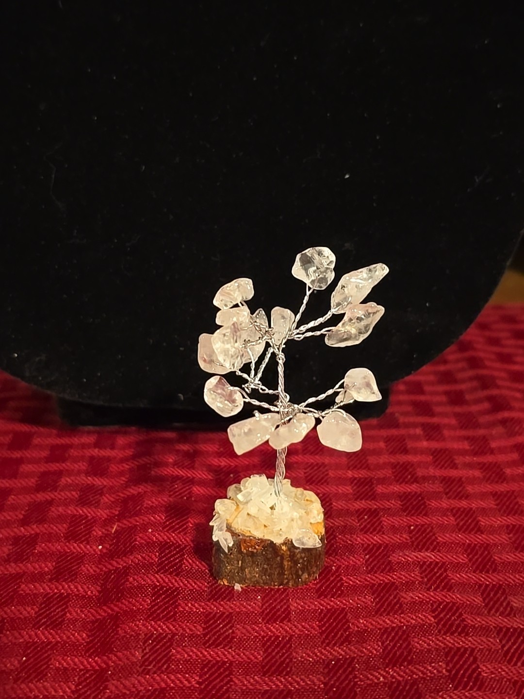 Genuine Clear Quartz Semi Precious Stones Tree Handmade Peru New