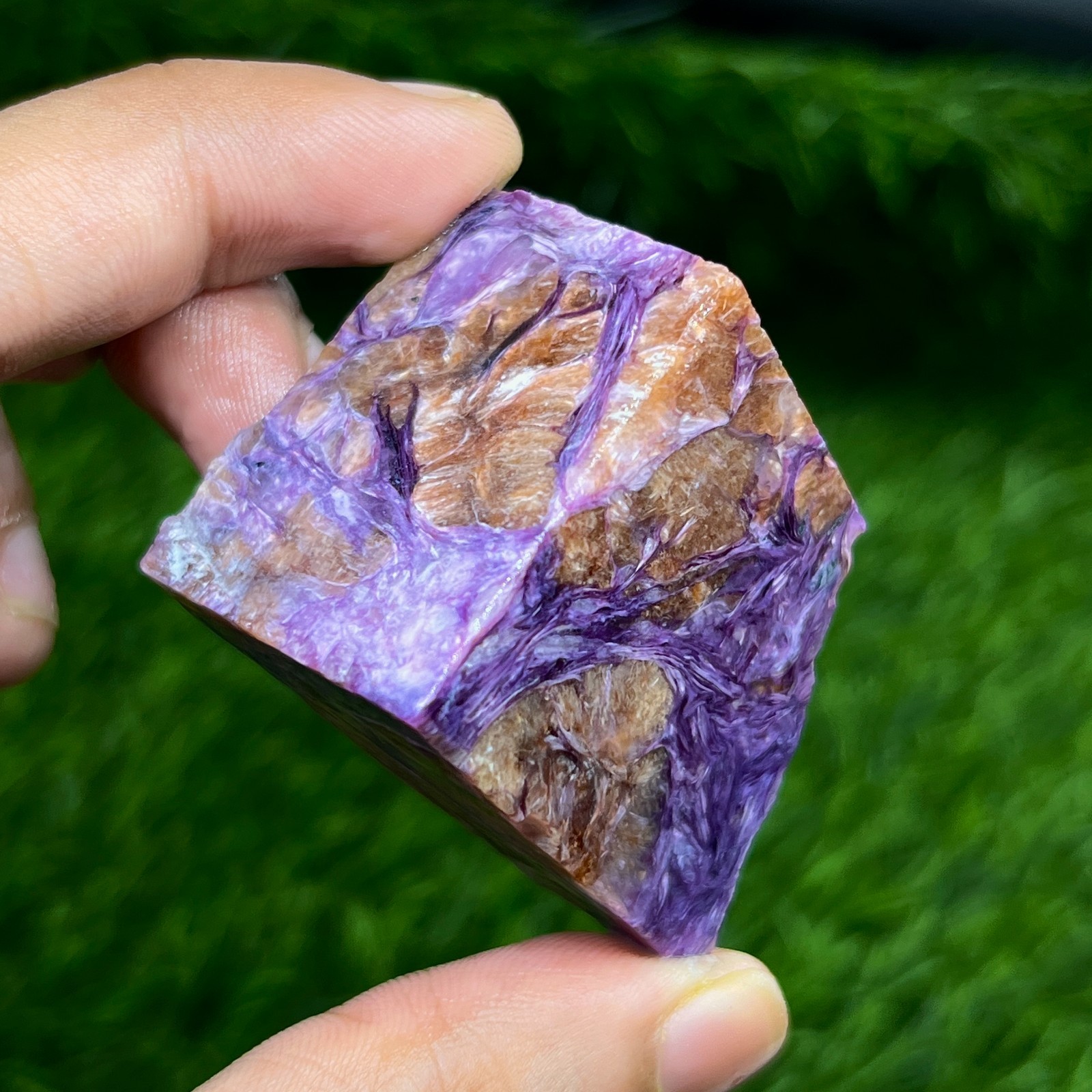 313 CT Raw Charoite Gemstone Nugget: Purple Crystal for Jewelry, Collecting