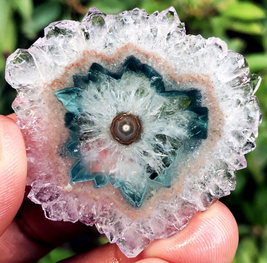 100CT WOW! Boutique Natural Trapiche Star Green Amethyst Flower Specimen ip1377