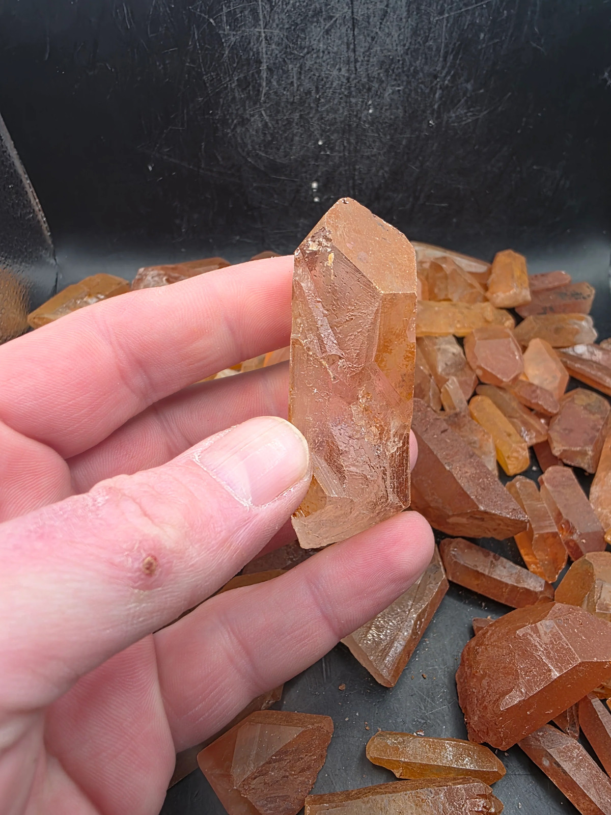 2 ounces tangerine quartz!! Not heat treated 100% natural