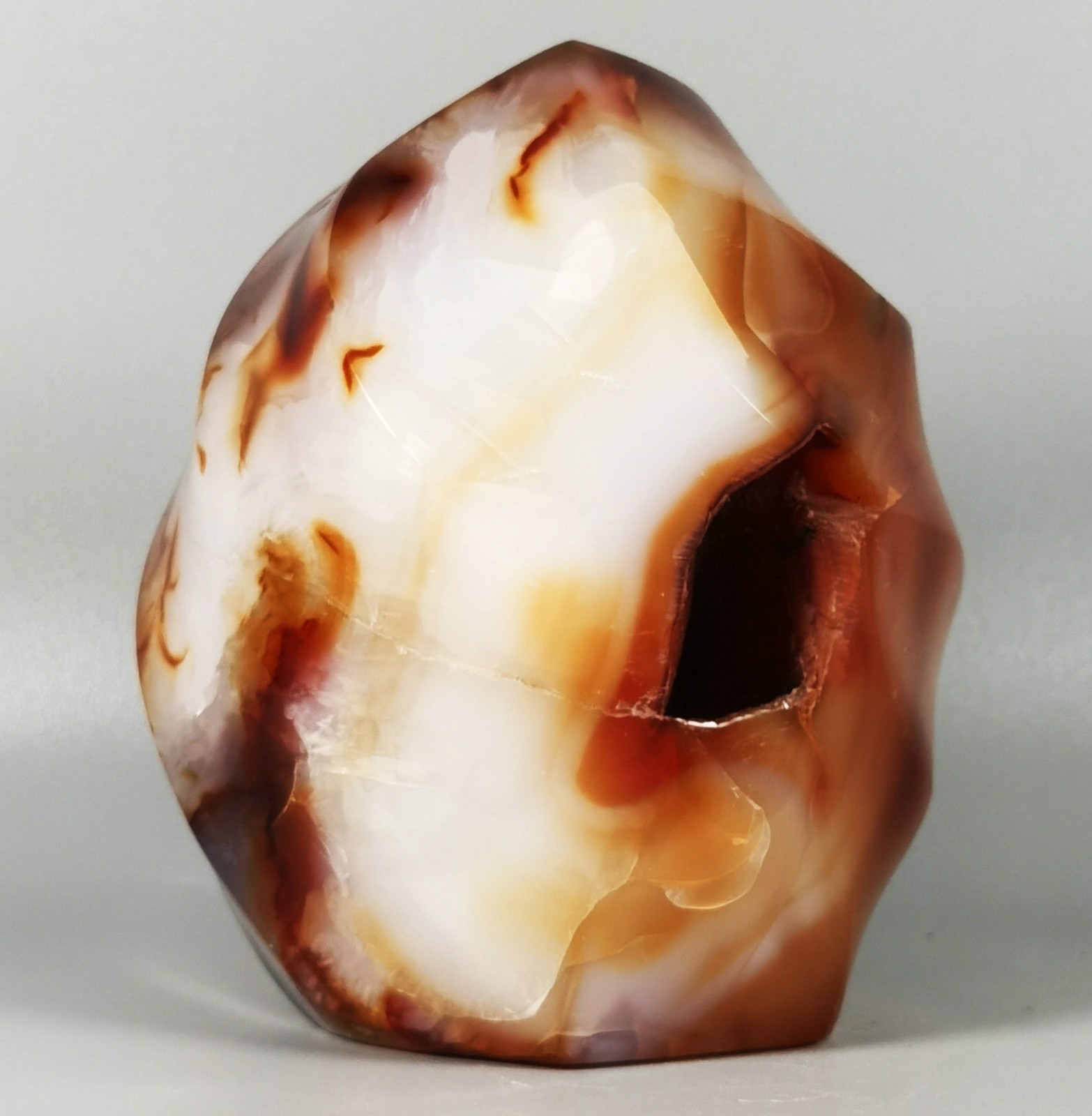 RARE Red Carnelian Agate Crystal Flame Reiki Stone Healing