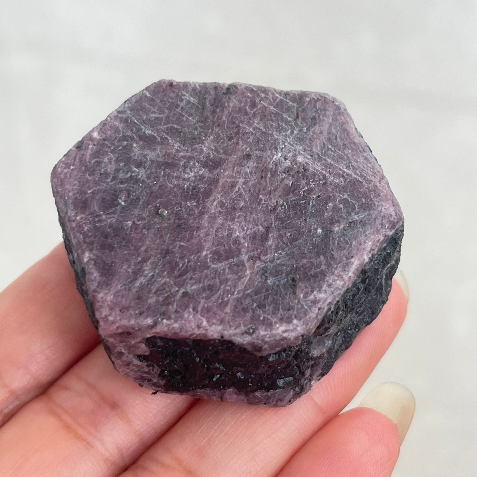 124g Natural Red Corundum Ruby Crystal Rough Mineral Specimen MD10