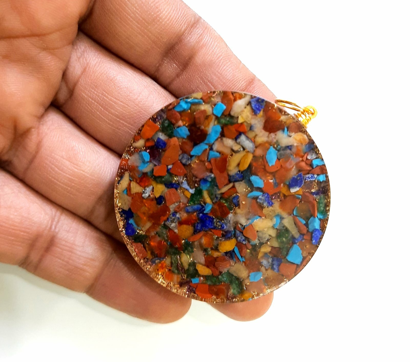 7 Chakra Metatron Cube EMF Protection 5G Protection Orgone 7 Chakra Pendant