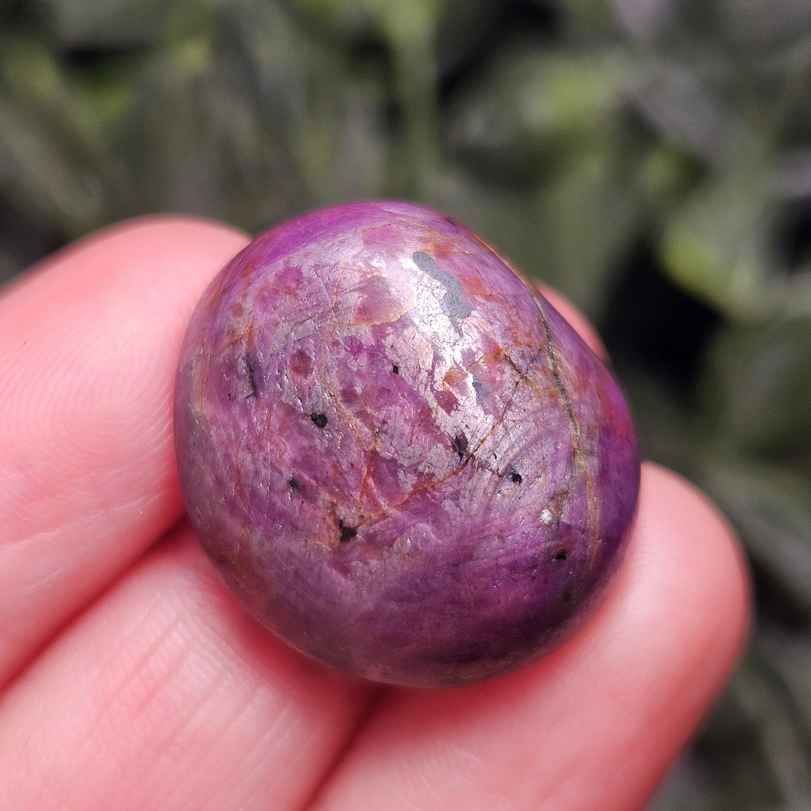 Ruby Tumbled Stone, Polished Indian Ruby Crystal