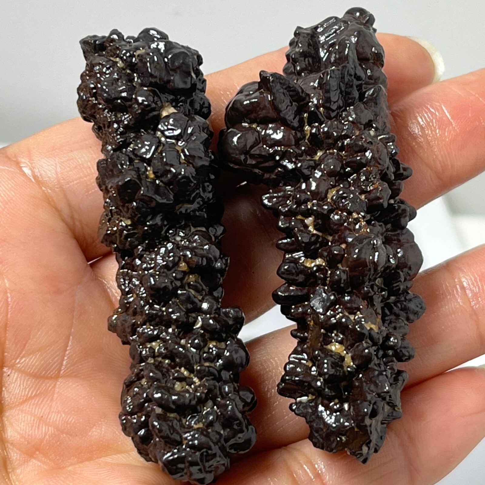 98g Limonite & Hematite pseudomorph after Marcasite – Prophecy Stone d24