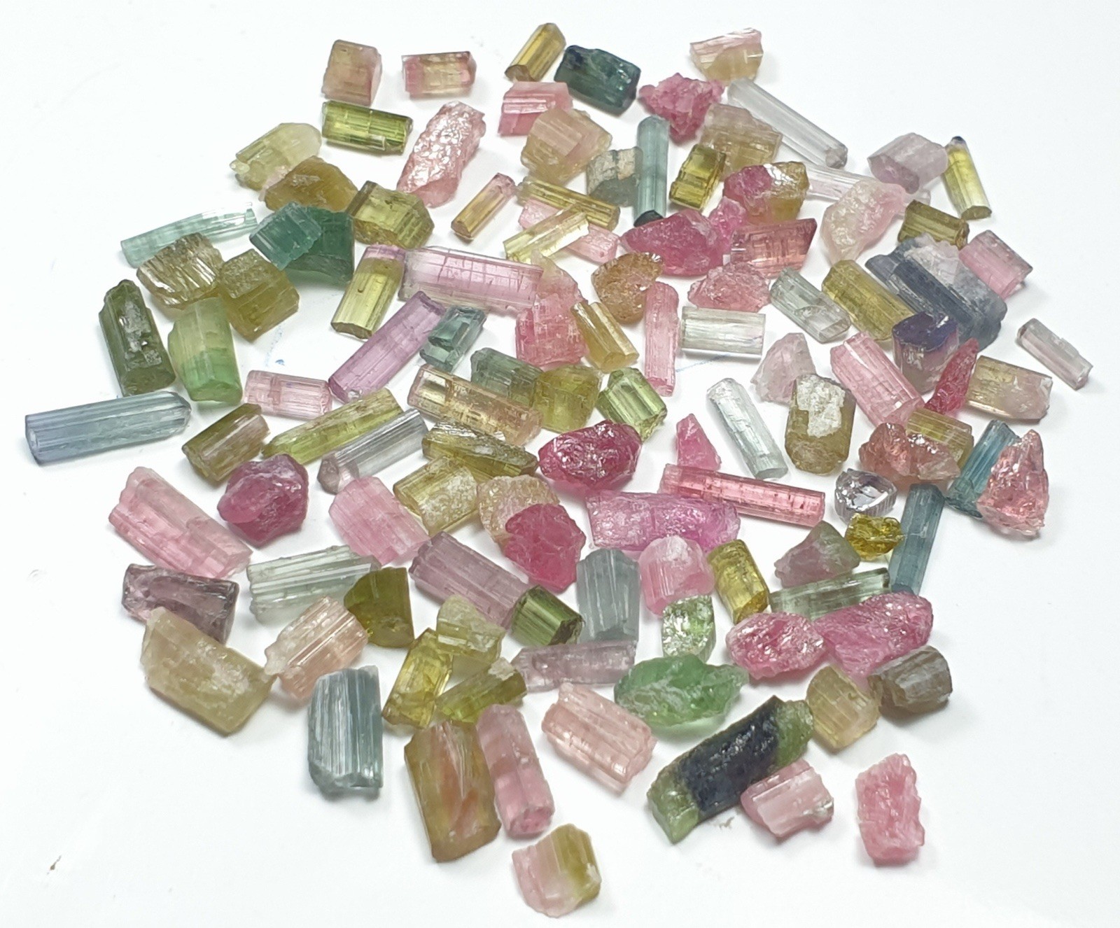 8 items per paiket Natural Multiple Colour Tourmaline Jewellery Size Lot