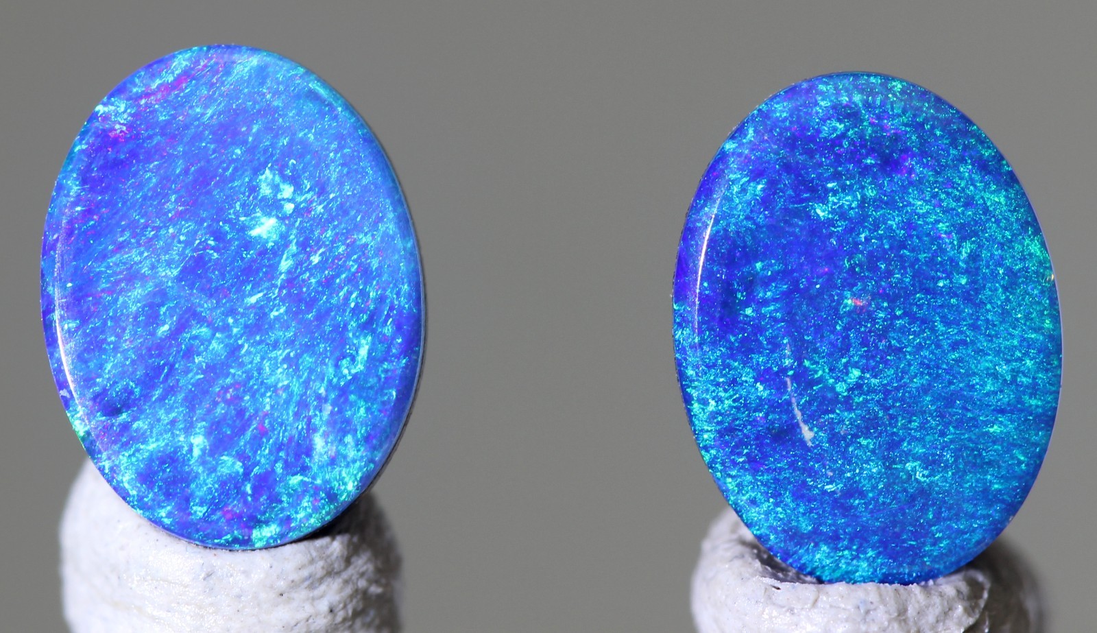 BOULDER OPAL CABOCHON MATCHED PAIR Doublet Natural Gem Gemstone AUSTRALIA