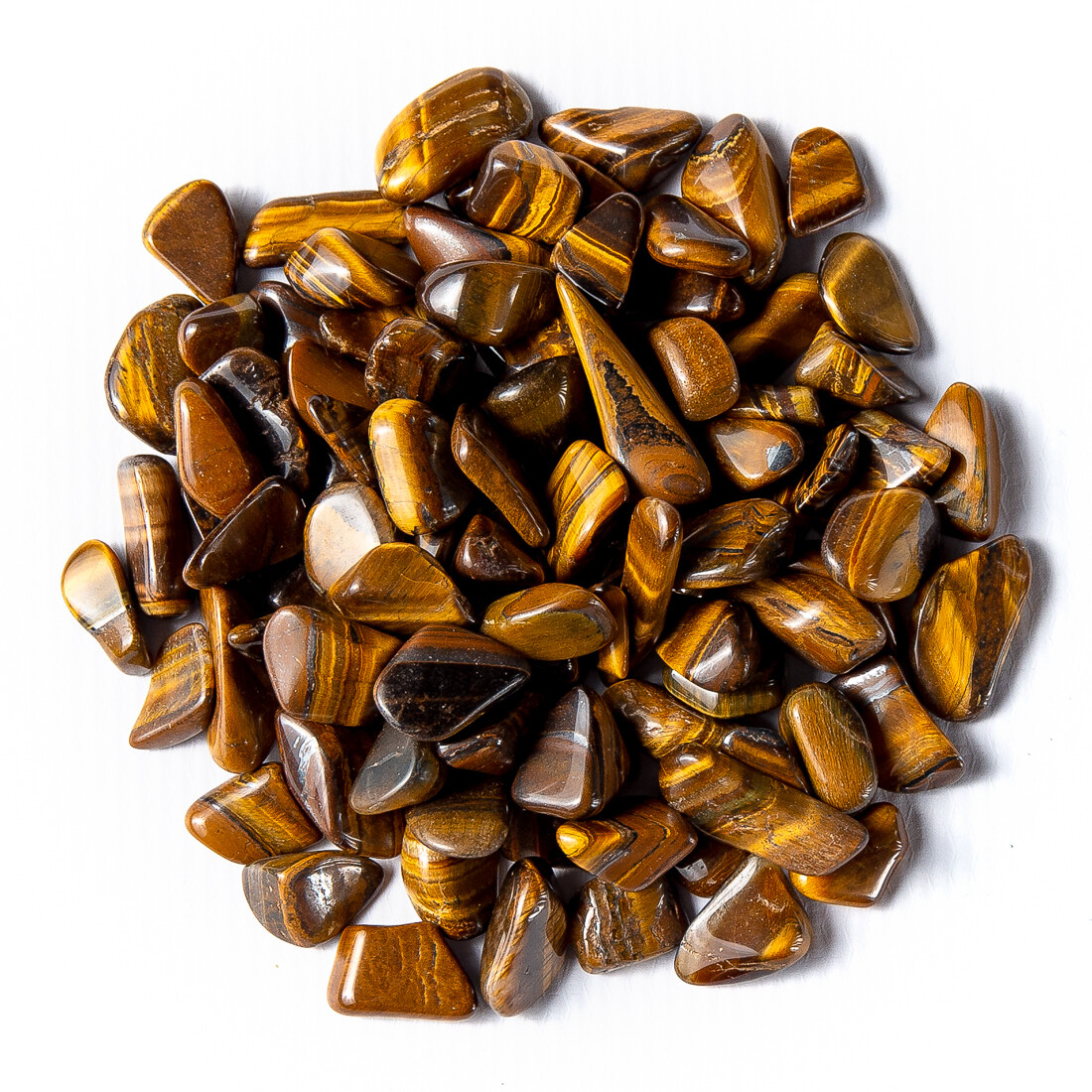 1/2 lb Tumbled Golden Tigers Eye Crystal Natural Small Gemstones 60-90 Stones