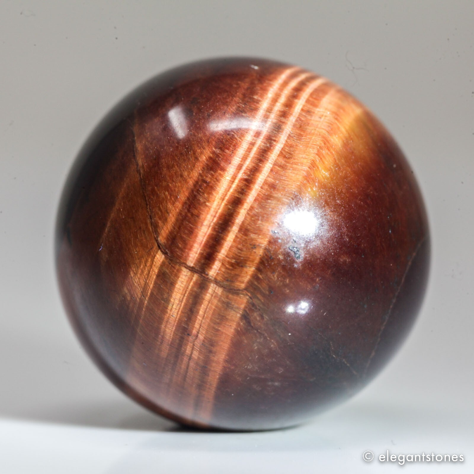 22g25mm Red Tiger Eye Sphere Crystal Ball Natural Quartz Healing Gemstone Chakra