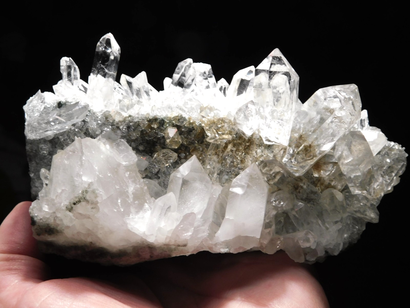 wOw Larger Very! Translucent AAA HIMALAYAN Quartz Crystal Cluster 808gr