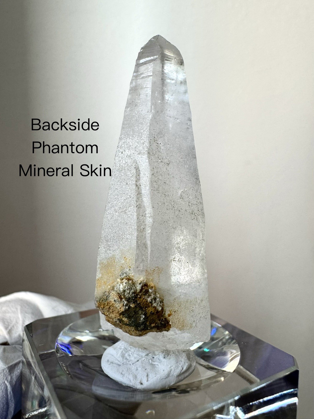 “Frost Phantom Spire” Natural Hashupi Himalayan Quartz Point Akashic Crystal