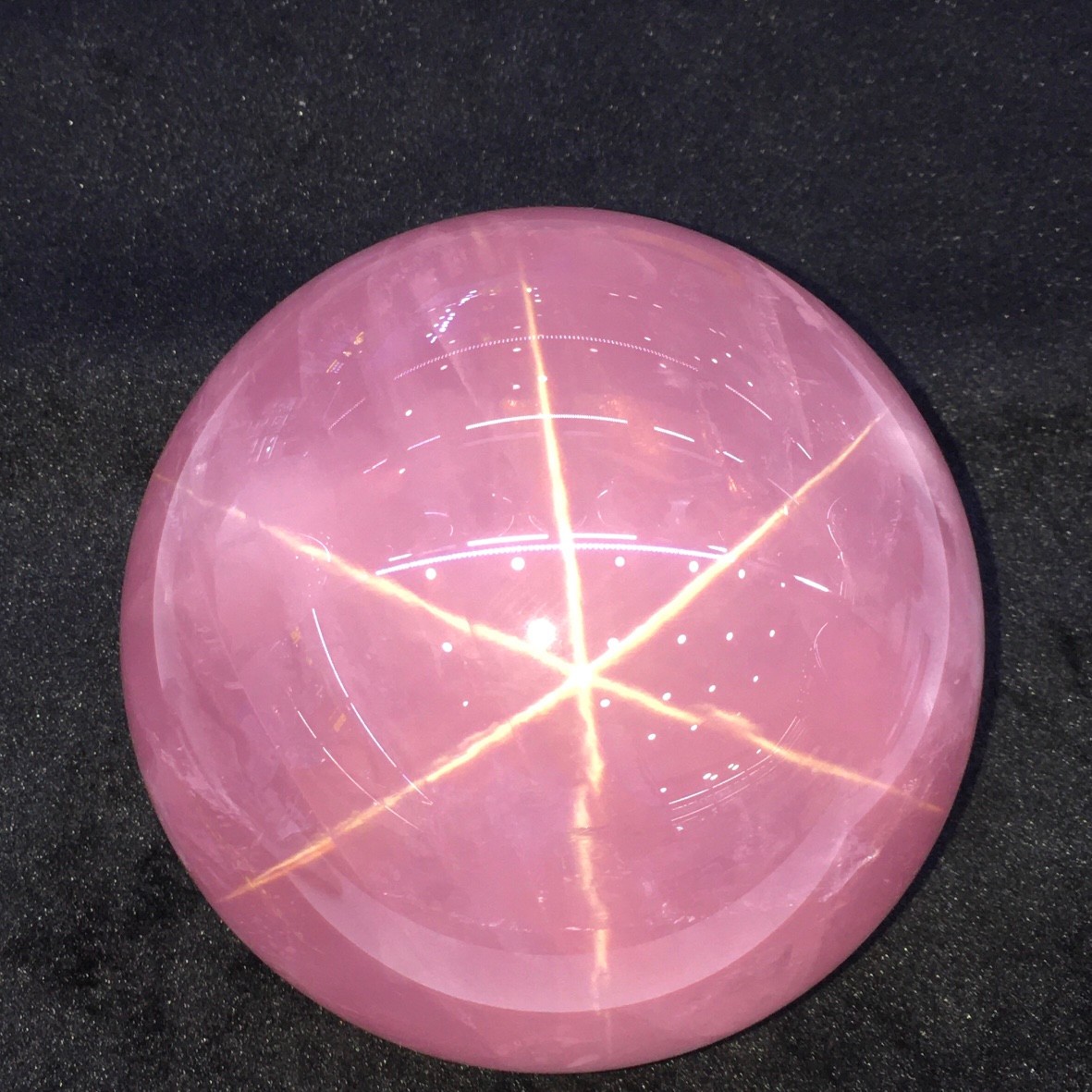 6LBNatural Starlight Rose Sphere Polished Healing Gem Ball Heart Chakra Love Cry