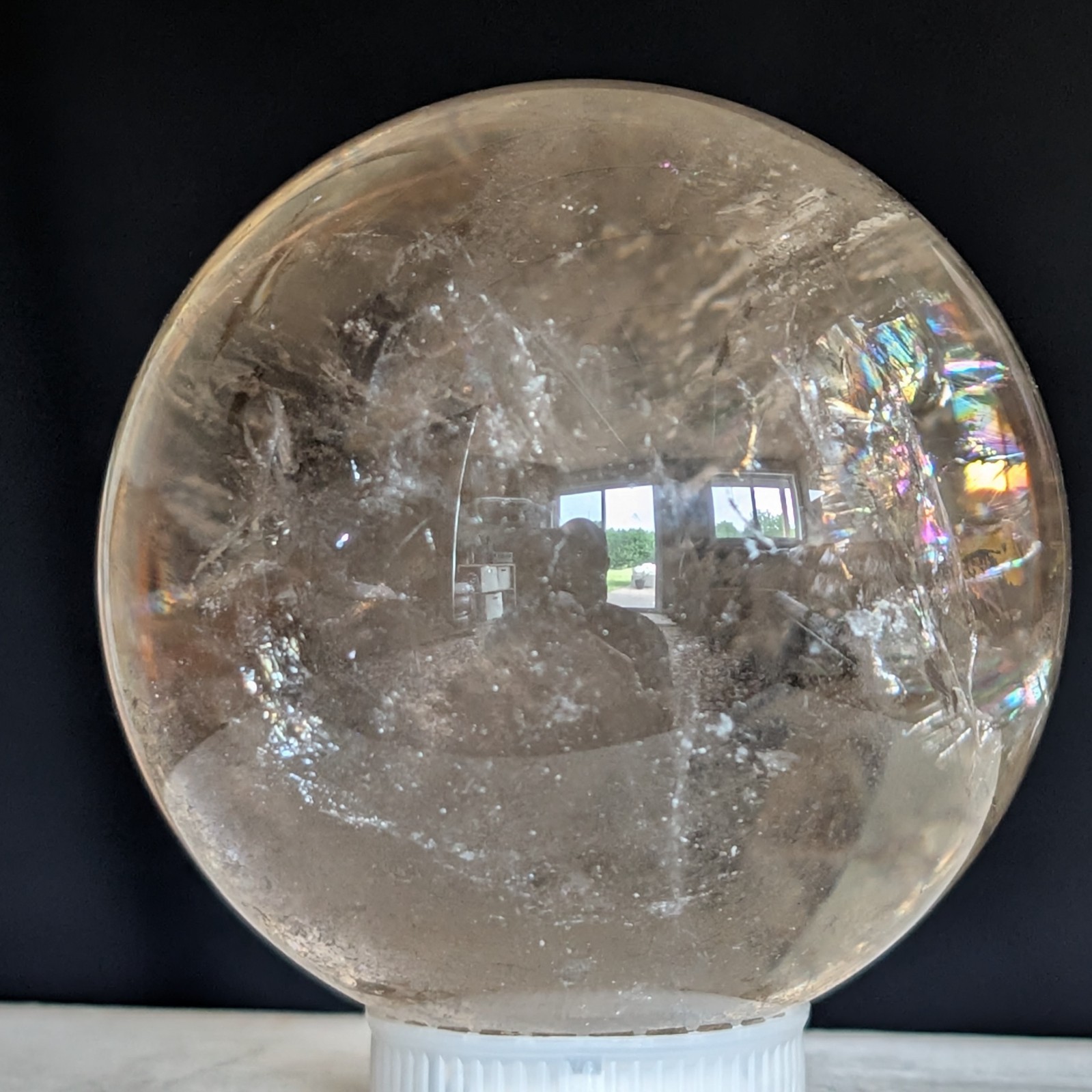 Smokey Quartz Sphere Crystal Ball Orb Gemstone Chakra Reiki