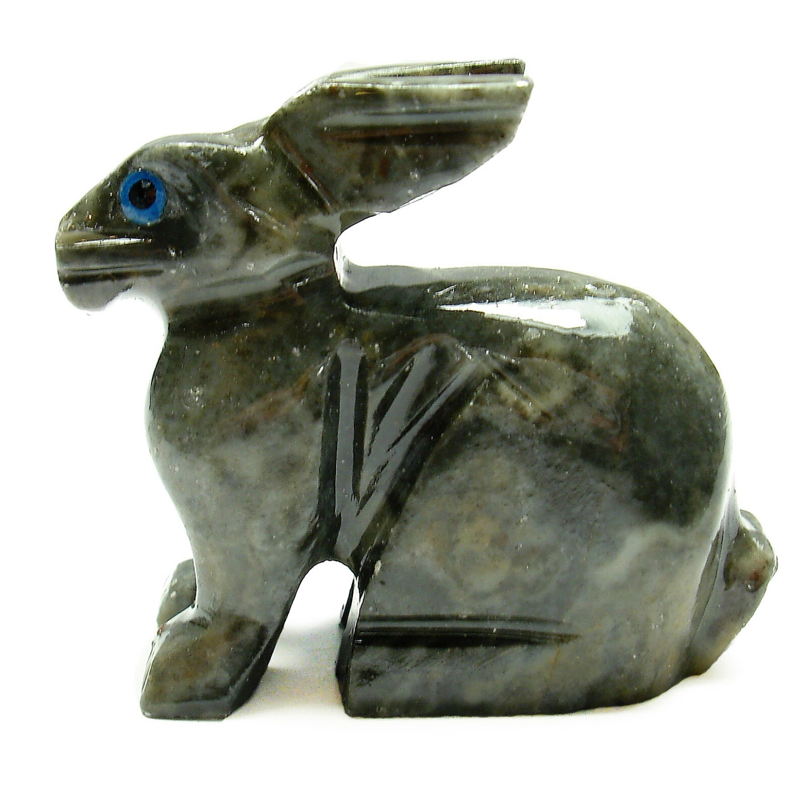 CARVED – (1) DOLOMITE RABBIT Spirit Animal Totem Crystal with Description Card