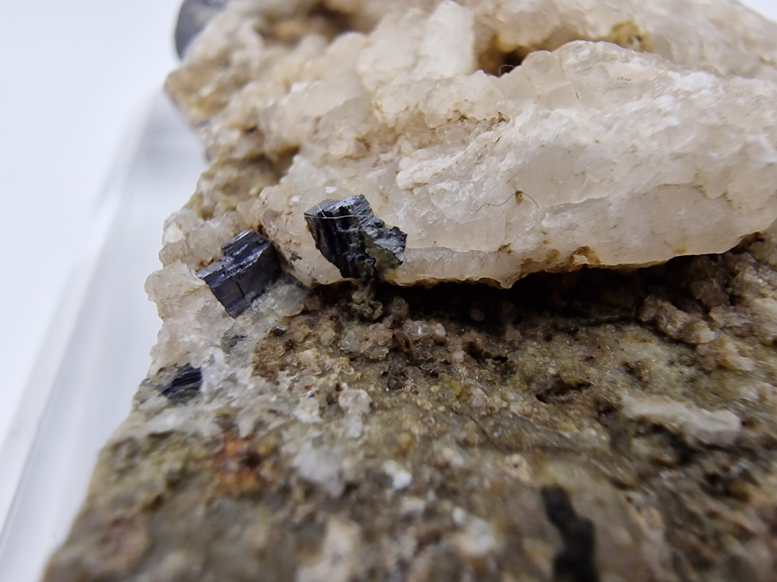 Galena Crystals with Calcite From Sala Silvergruva , Västmanlands län, Sweden