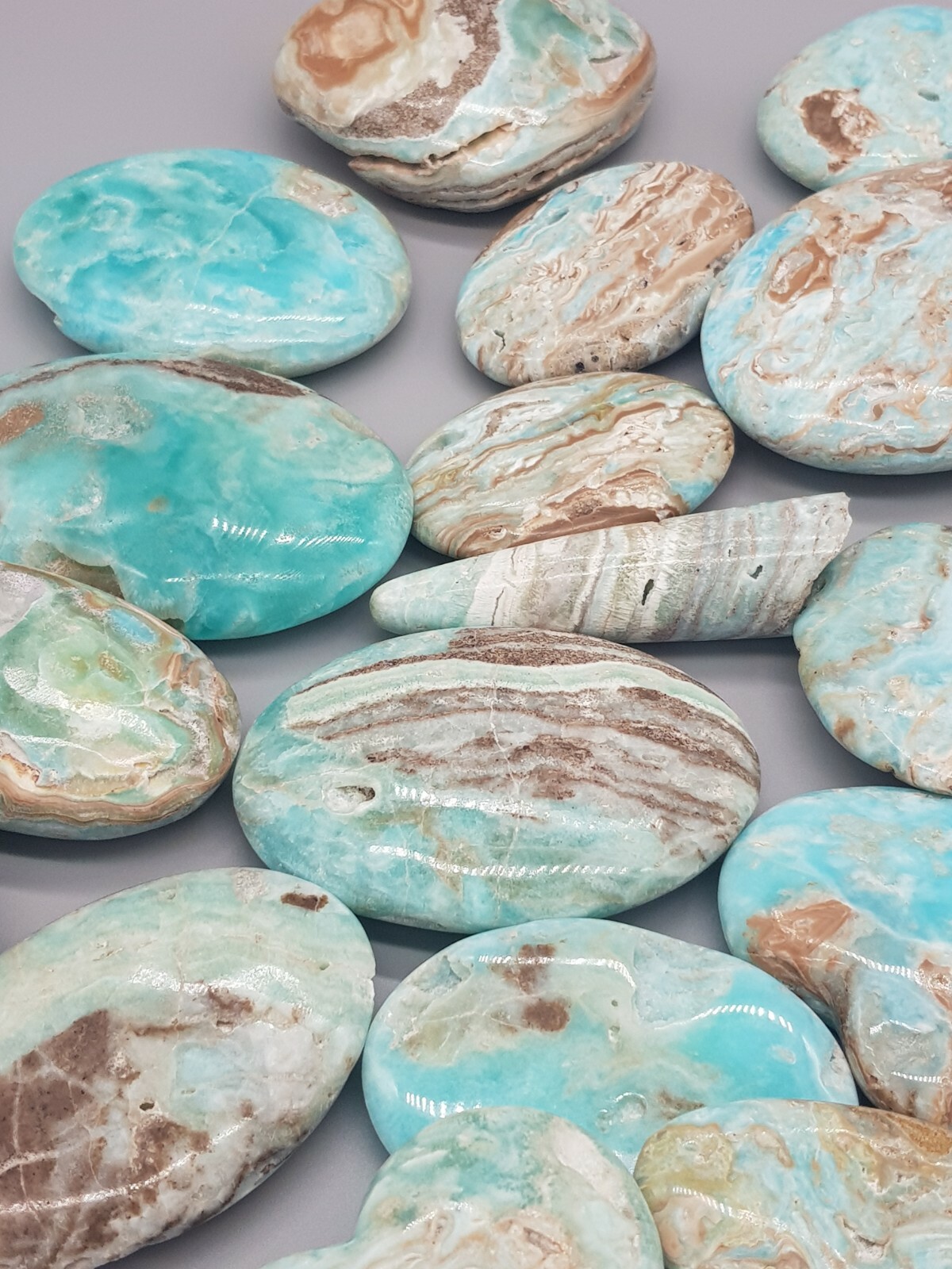 Blue Aragonit Stress Stone Mixed Tumble Healing Natural Gemstone