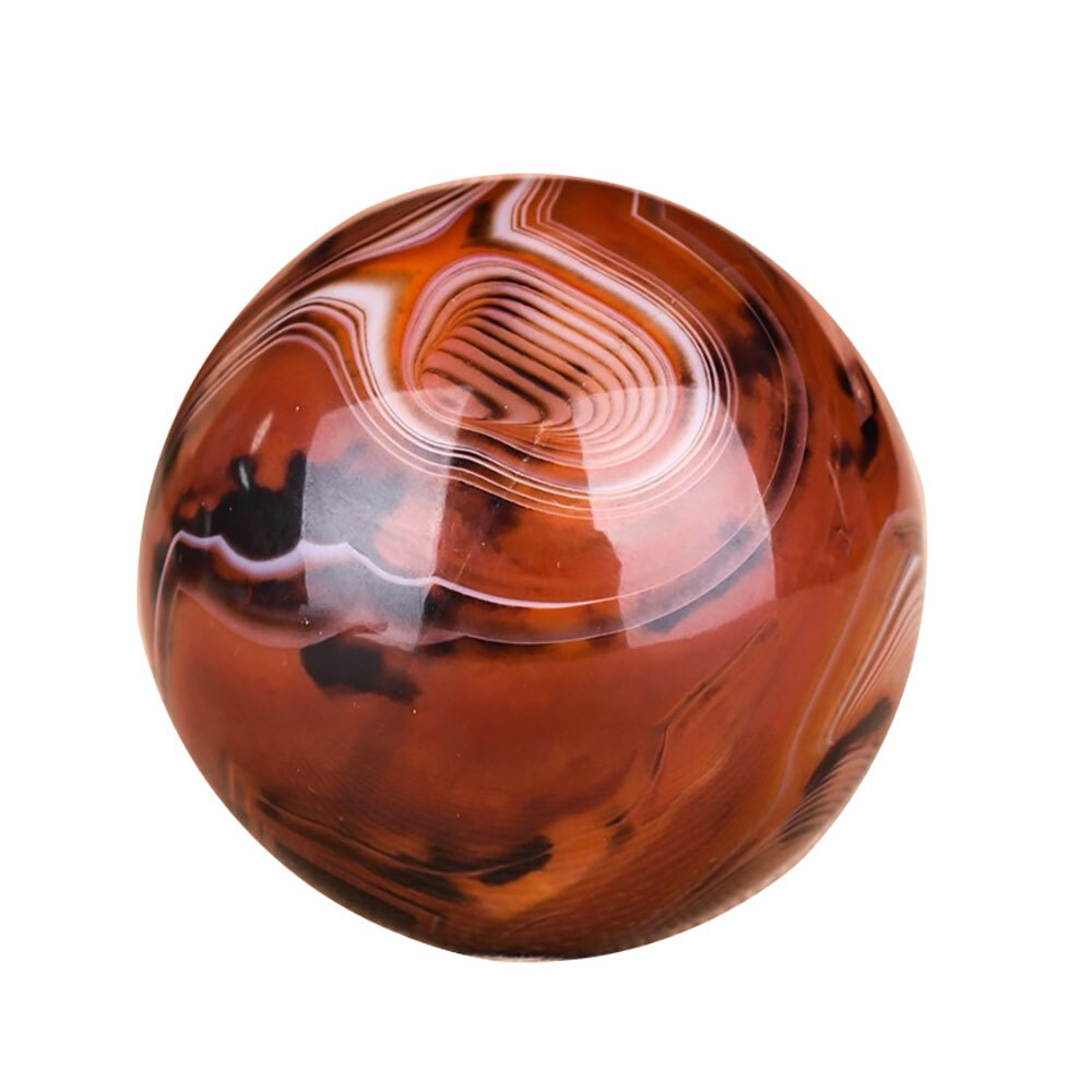 Natural Silk Agate Ball Quartz Crystal Sphere Ball Reiki Energy Stone DIa.35MM