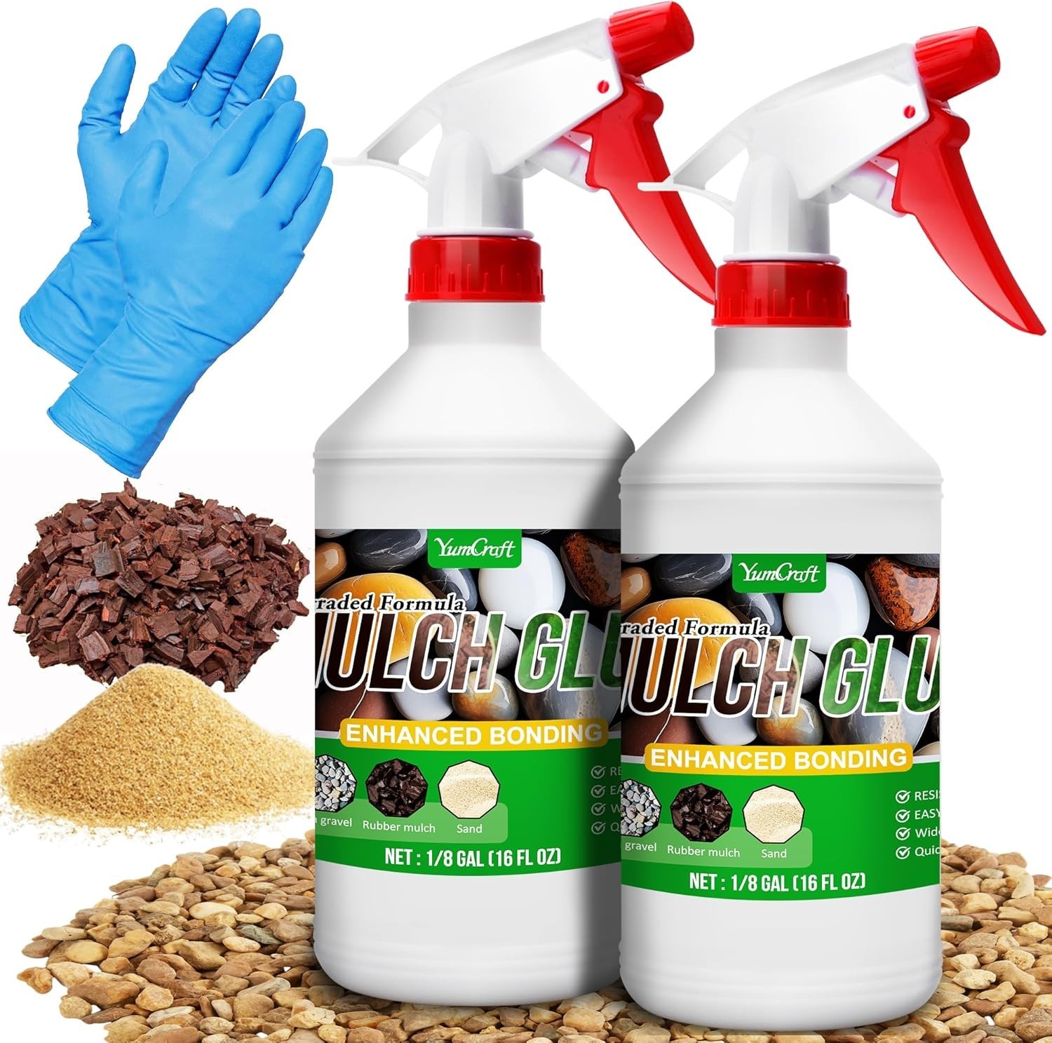 32oz Mulch Glue – Strong, Safe & Water-Resistant Landscaping Bond