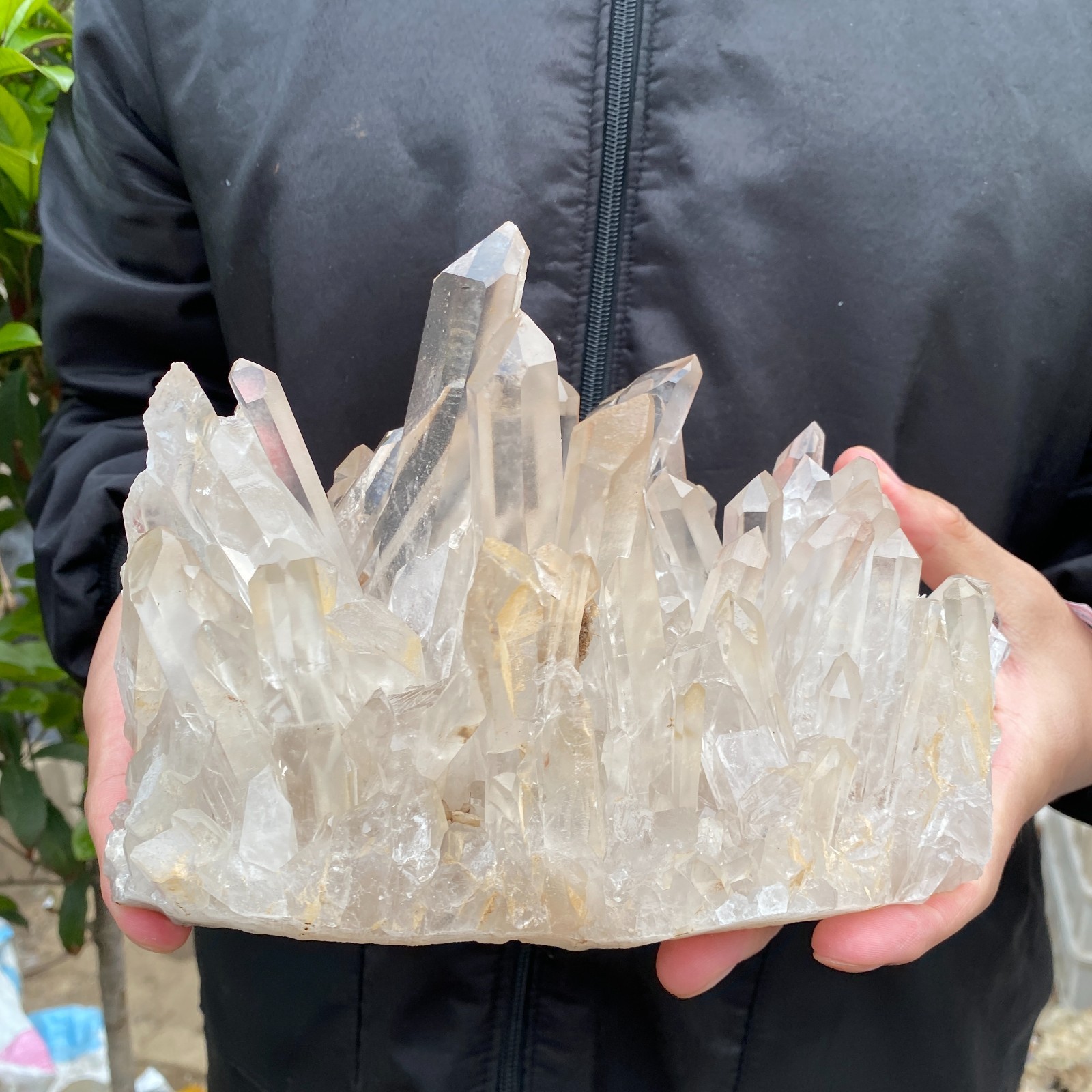 5.6LB Natural clear white quartz crystal cluster mineral specimen healing