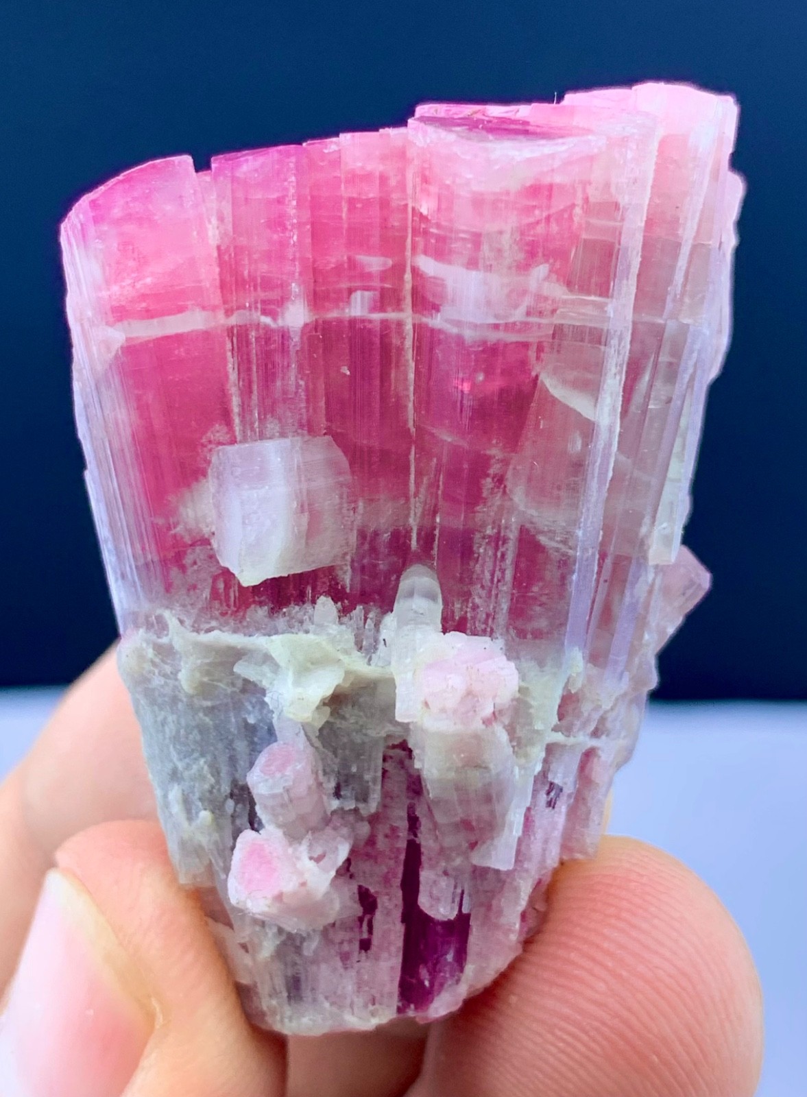 45.97 Gm Natural Hot Pink-Color Tourmaline Terminated Crystal Gemstone —Paproki