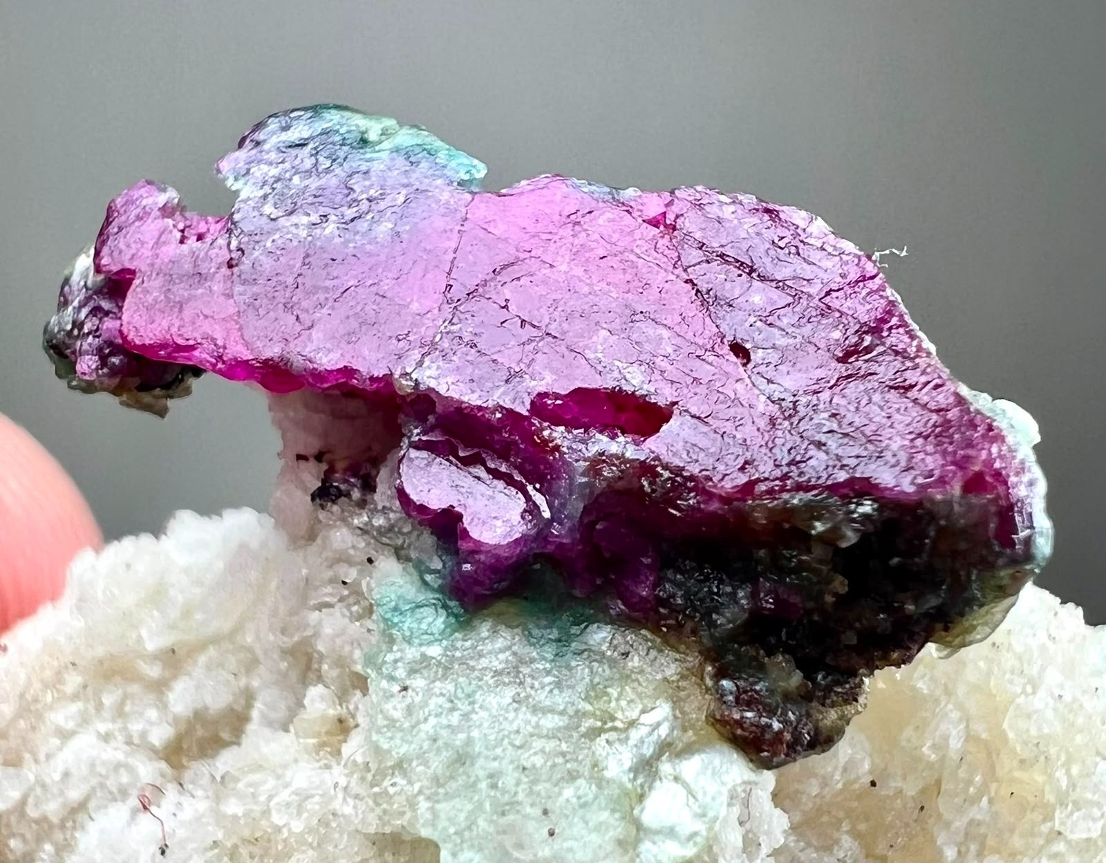 63 CT , Beautiful!!Natural Red Ruby Crystal on matrix From Jegdalek @Afg