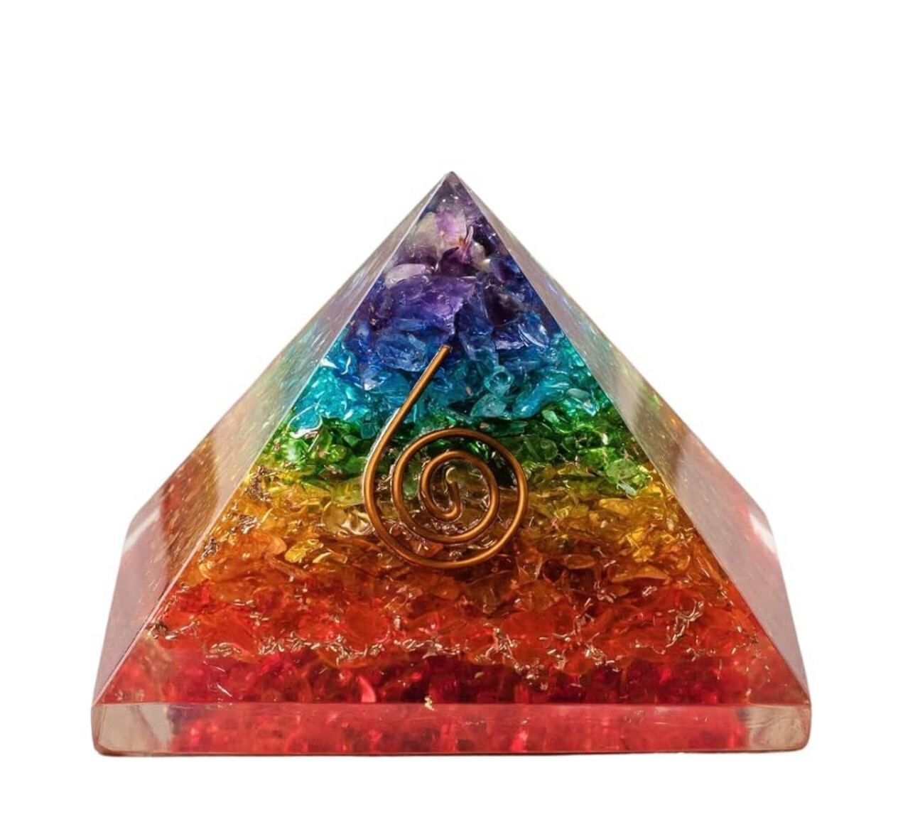 Orgone Pyramid Crystal Healing Stone , Energy Generator Healing Crystals