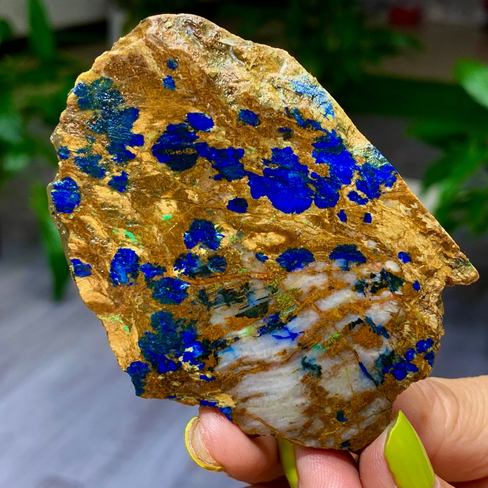 54G BEST Natural Celestite/Malachite Crystal Mineral Specimen/Brazil