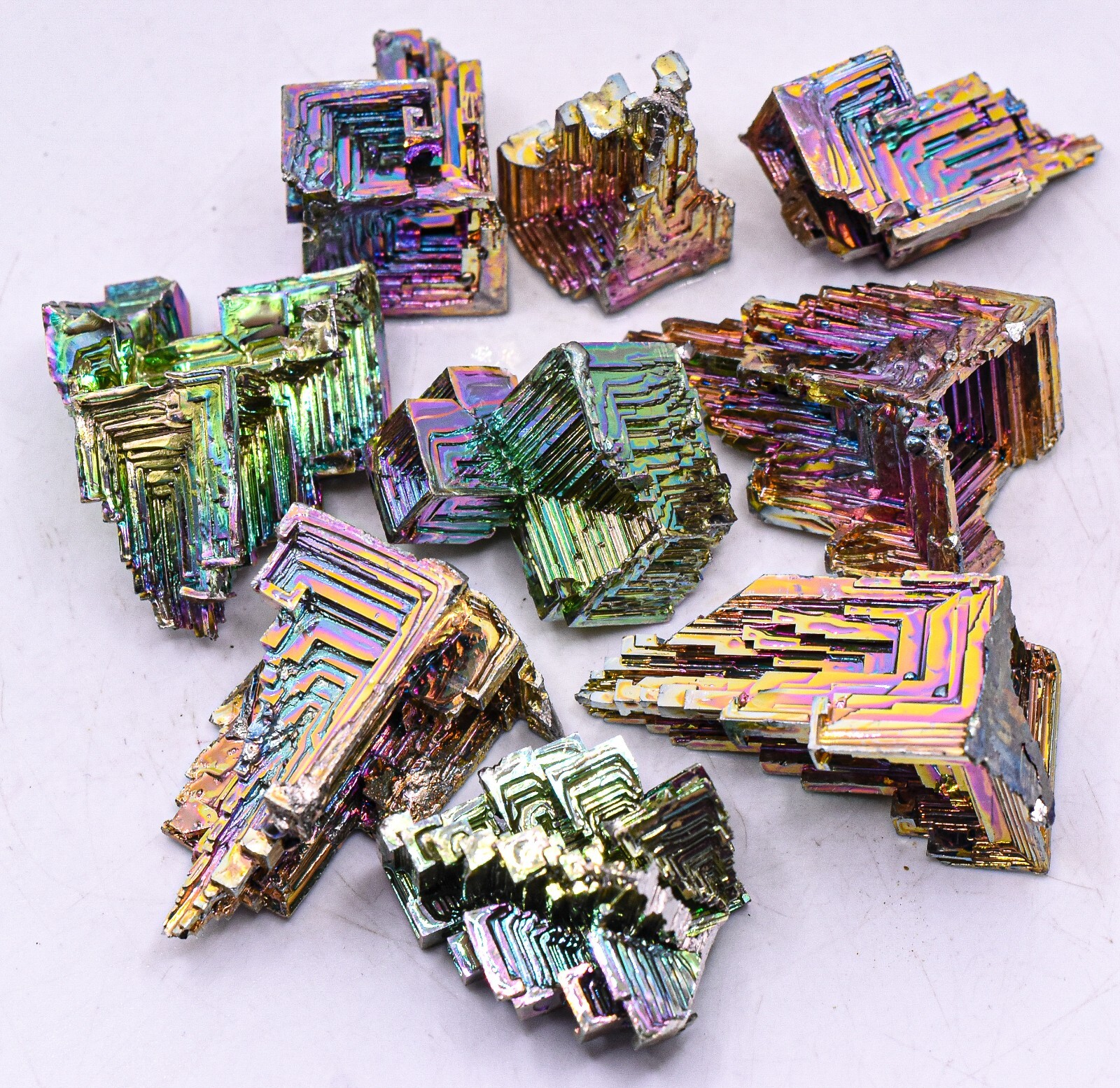 Rainbow Bismuth Bi Crystal Specimen Metal Element Collectible Mineral 1 2 5 pcs