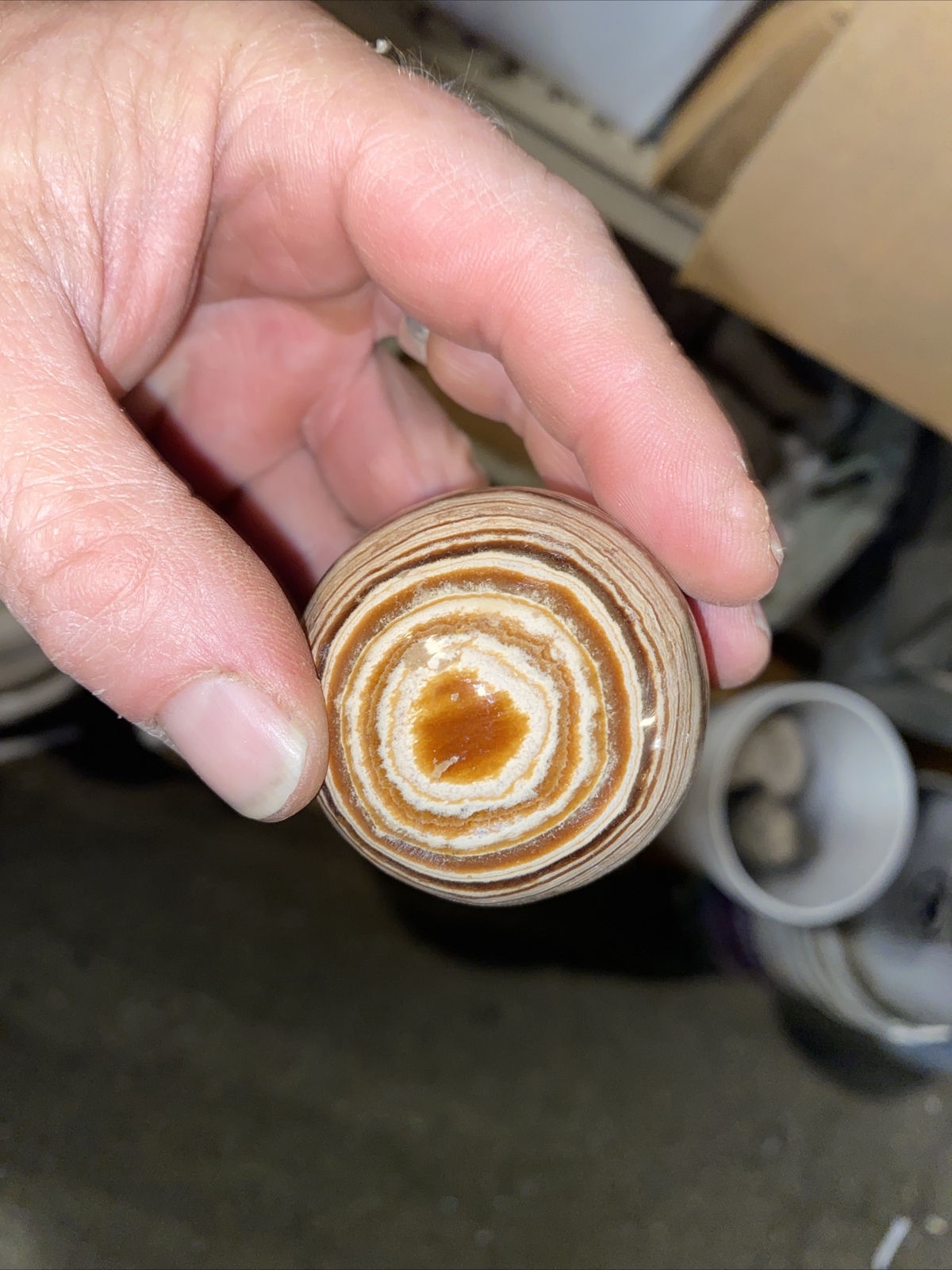 2 inch brown aragonite sphere