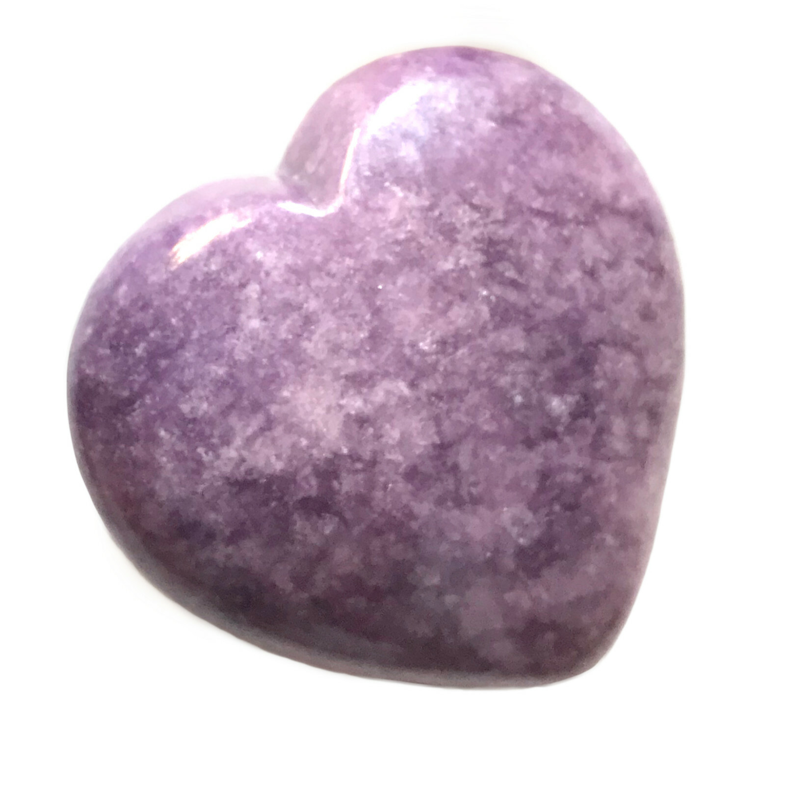 Lepidolite Heart Rock Stone Crystal Healing Gemstone Gift Reiki Wellness Energy