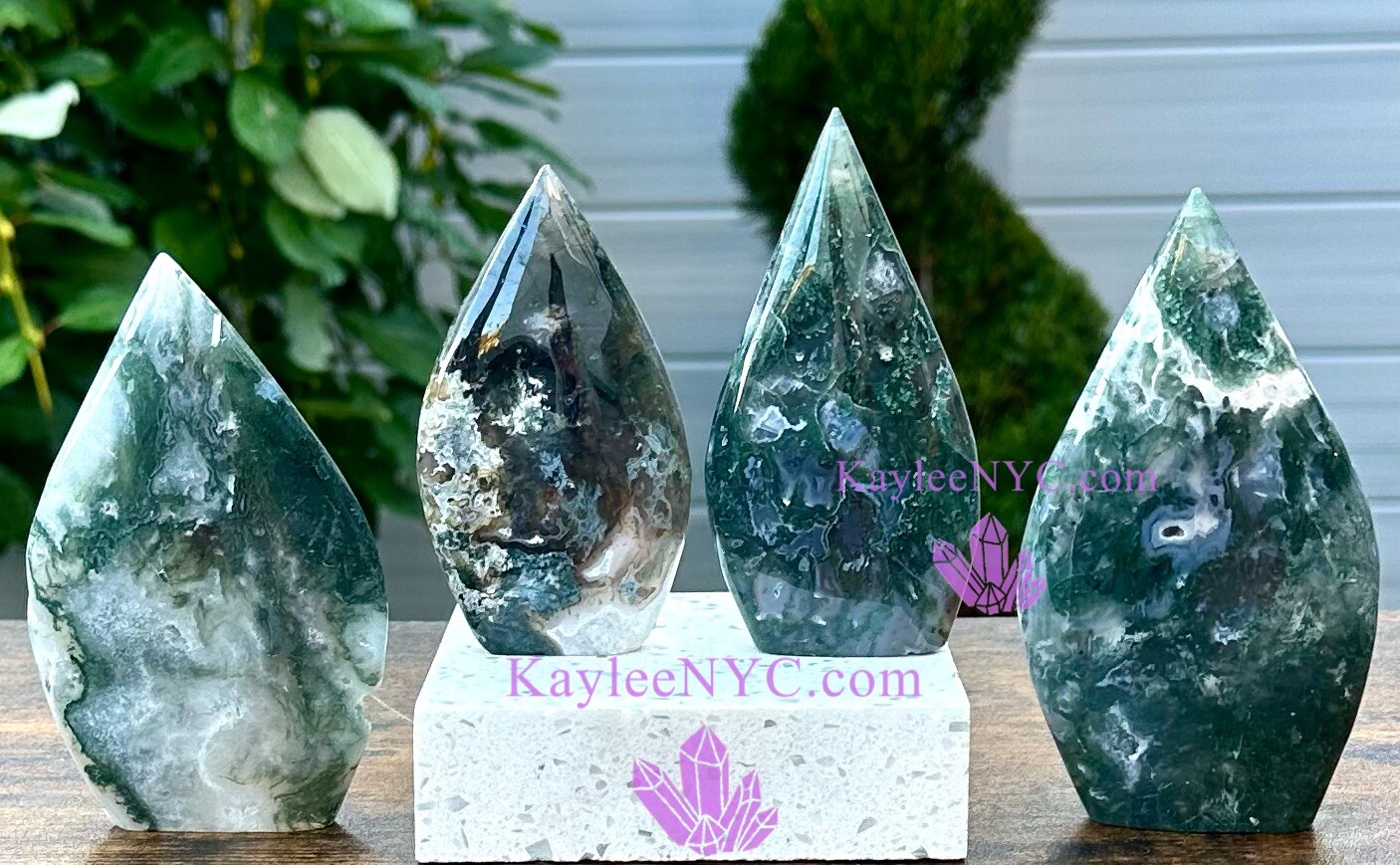 Wholesale Lot 3-4 PCs Natural Moss Agate Freeform Crystal 1.9-2lbs