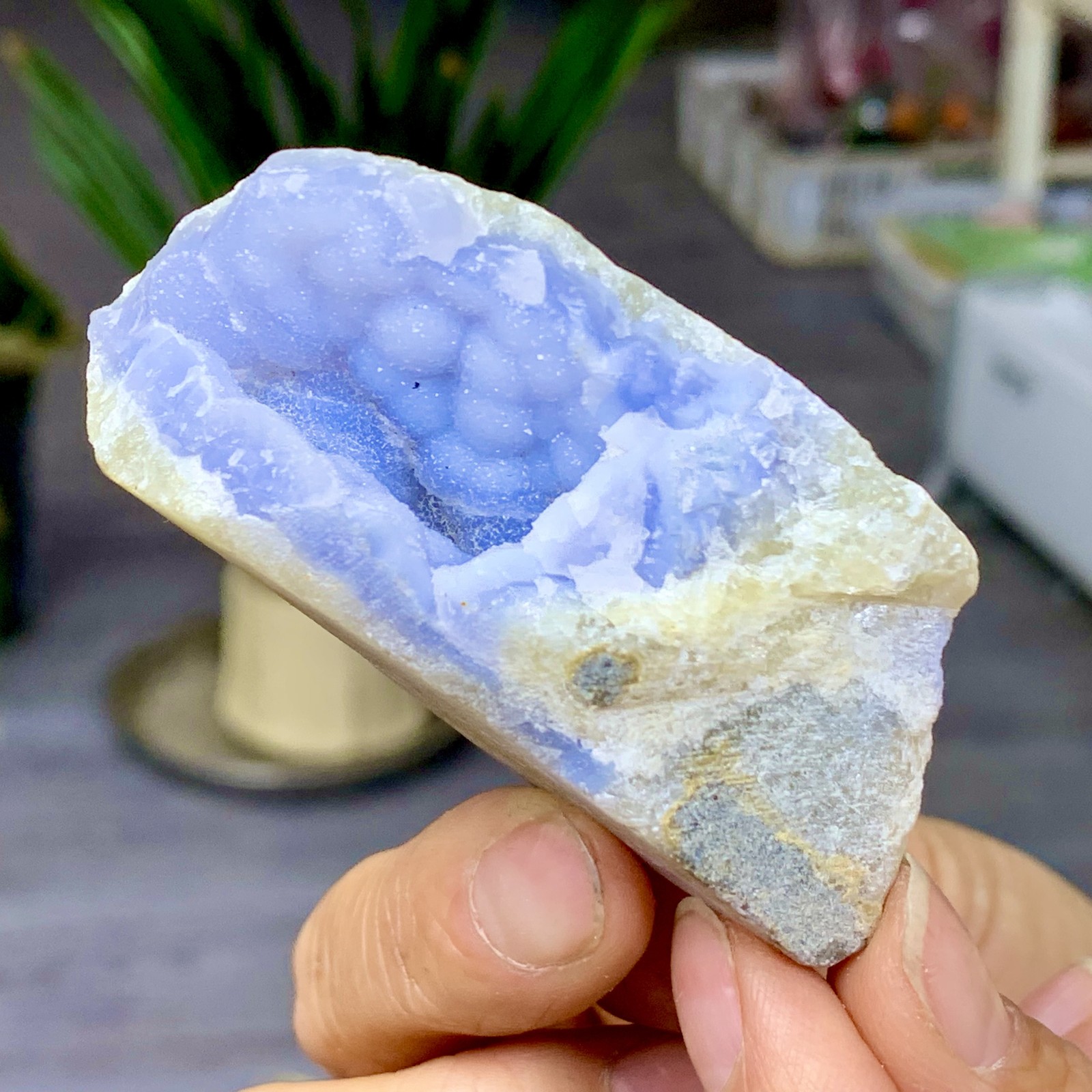 72G Natural blue textured agate specimens Healing