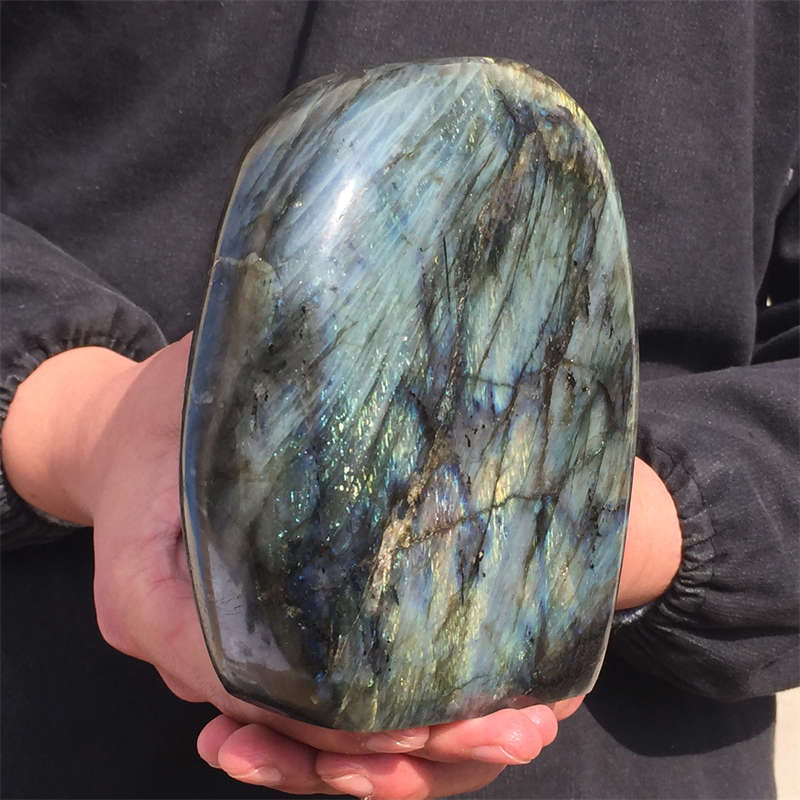 1.69kg Natural Labradorite Quartz Crystal Spectrolite Mineral Reiki healing