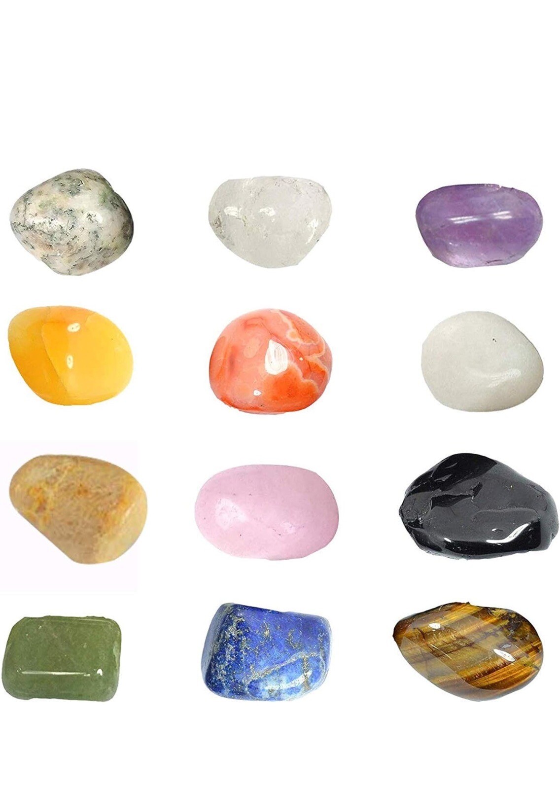 Reiki Crystal Products 12 Chakra Tumble Stone Kit 7 Chakra Tumble Stone