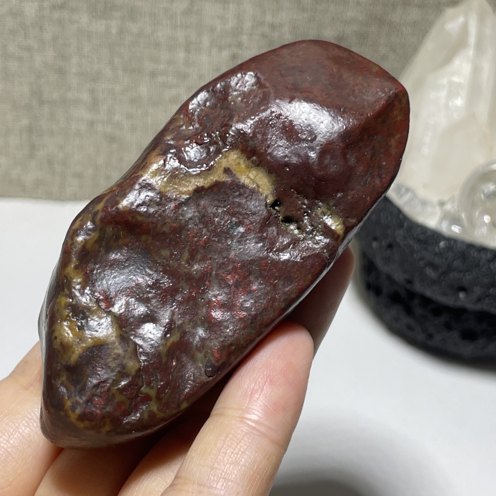 150g Natural Iddingsite meteorite specimen raw stone from China a6227