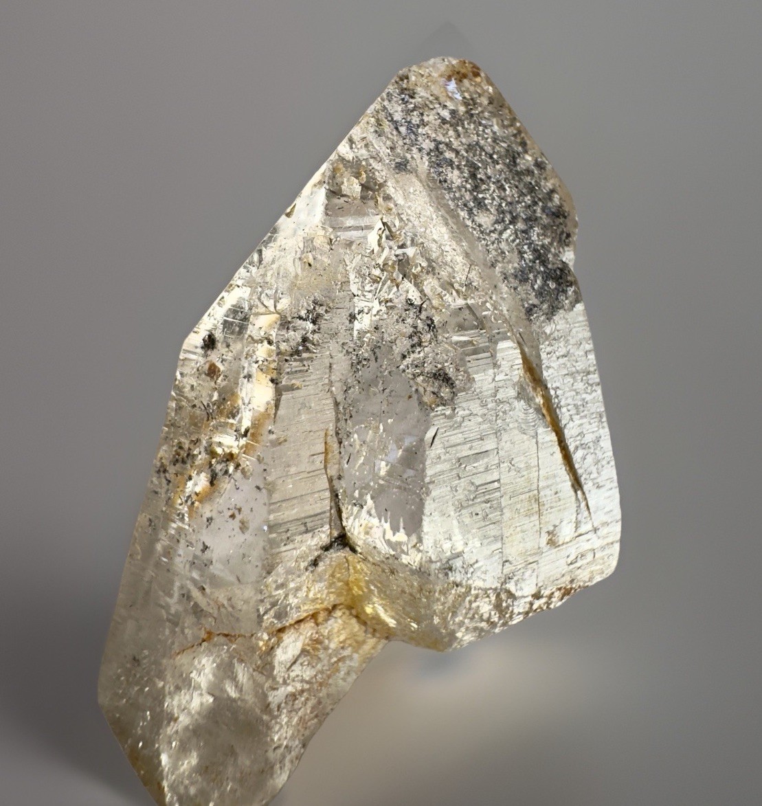 “Golden Fault Peak” Ganesh Himalayan Quartz Nepal Black Phantom Etched Crystal