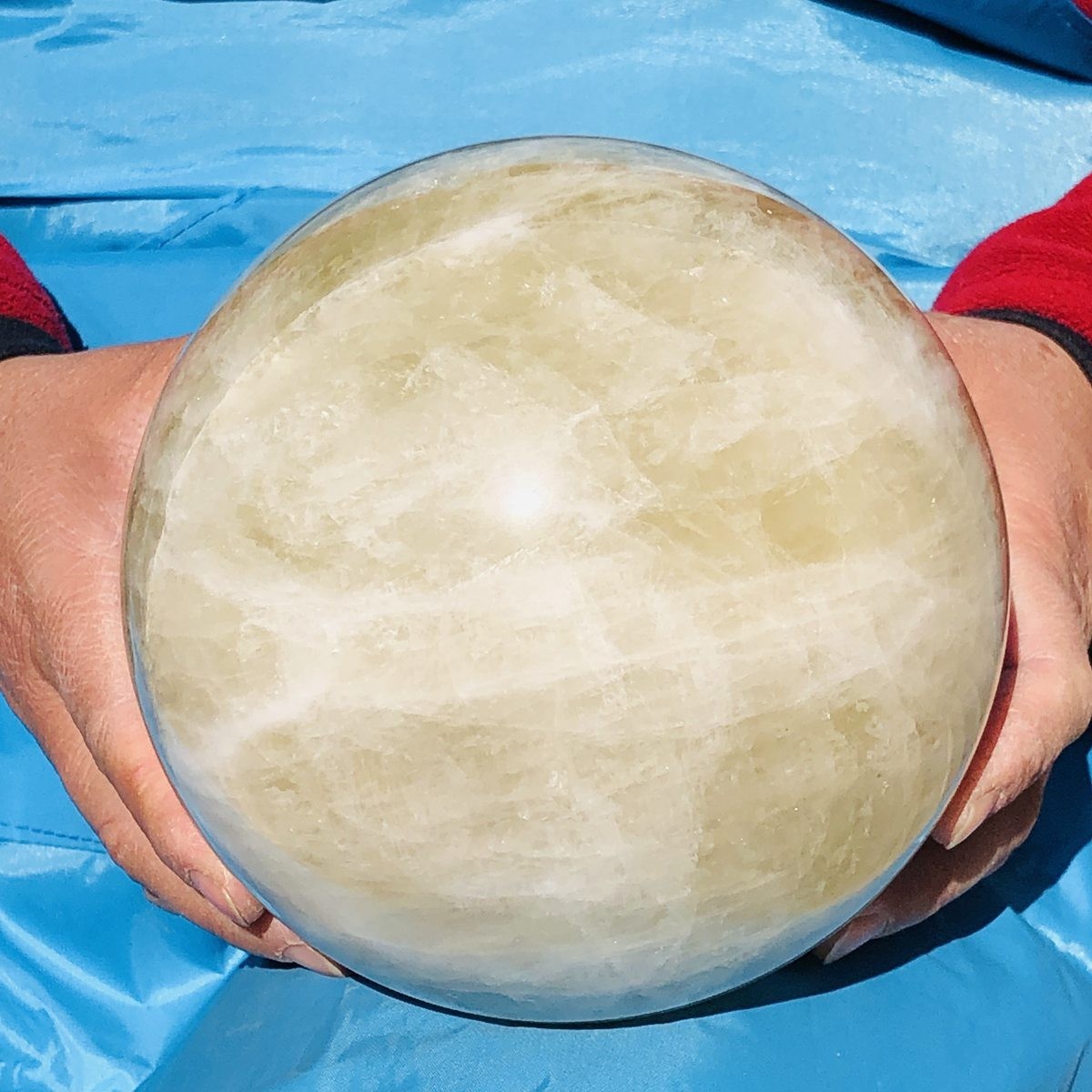 9.76LB Natural Yellow Crystal Ball Quartz Yellow Crystal Ball Healing