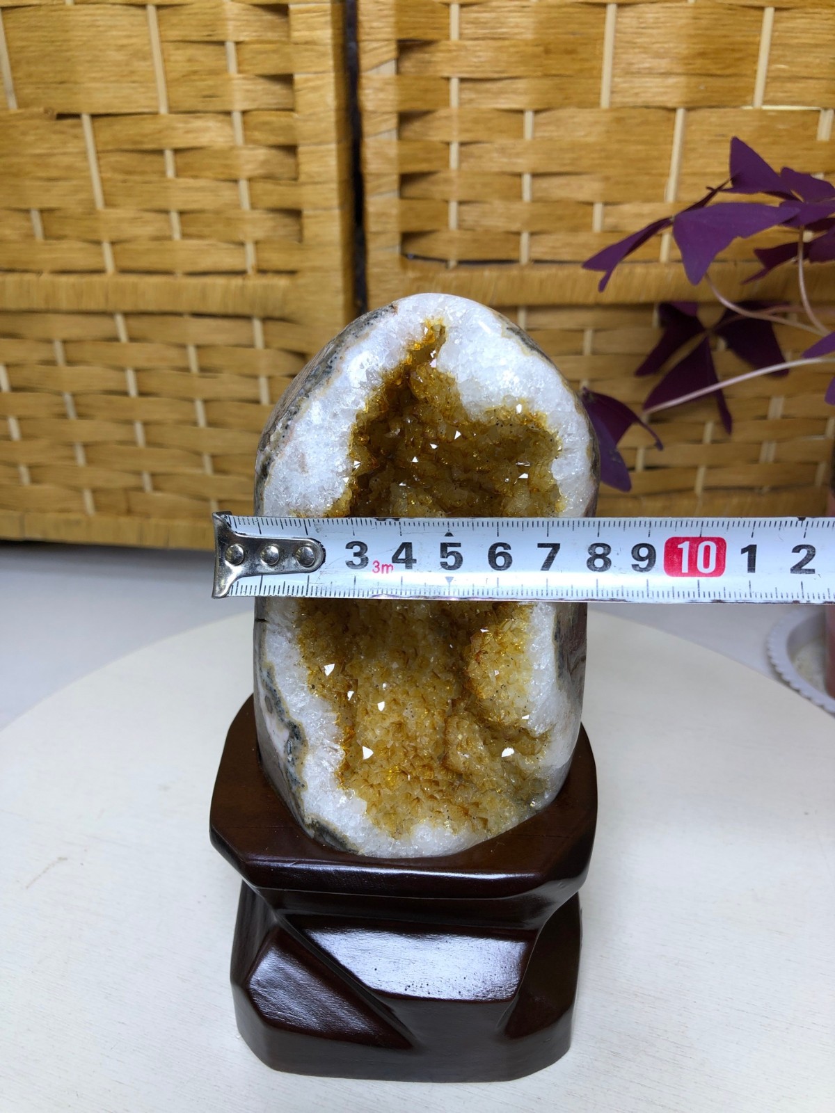 2.6LB Natural citrine Cluster quartz cluster crystal mineral specimen gift +base