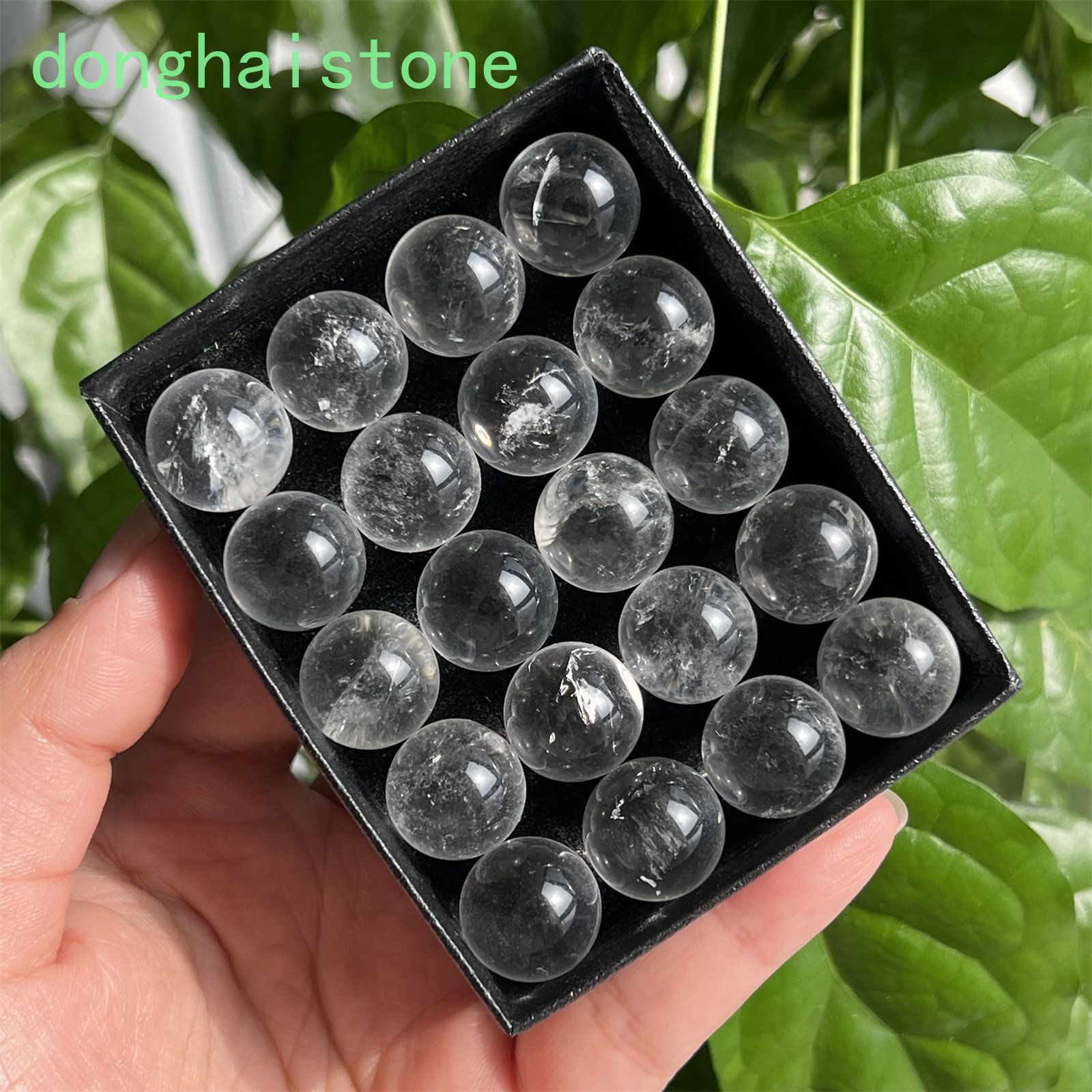 Top 12x Natural clear quartz gem ball quartz crystal Sphere reiki healing 15mm+