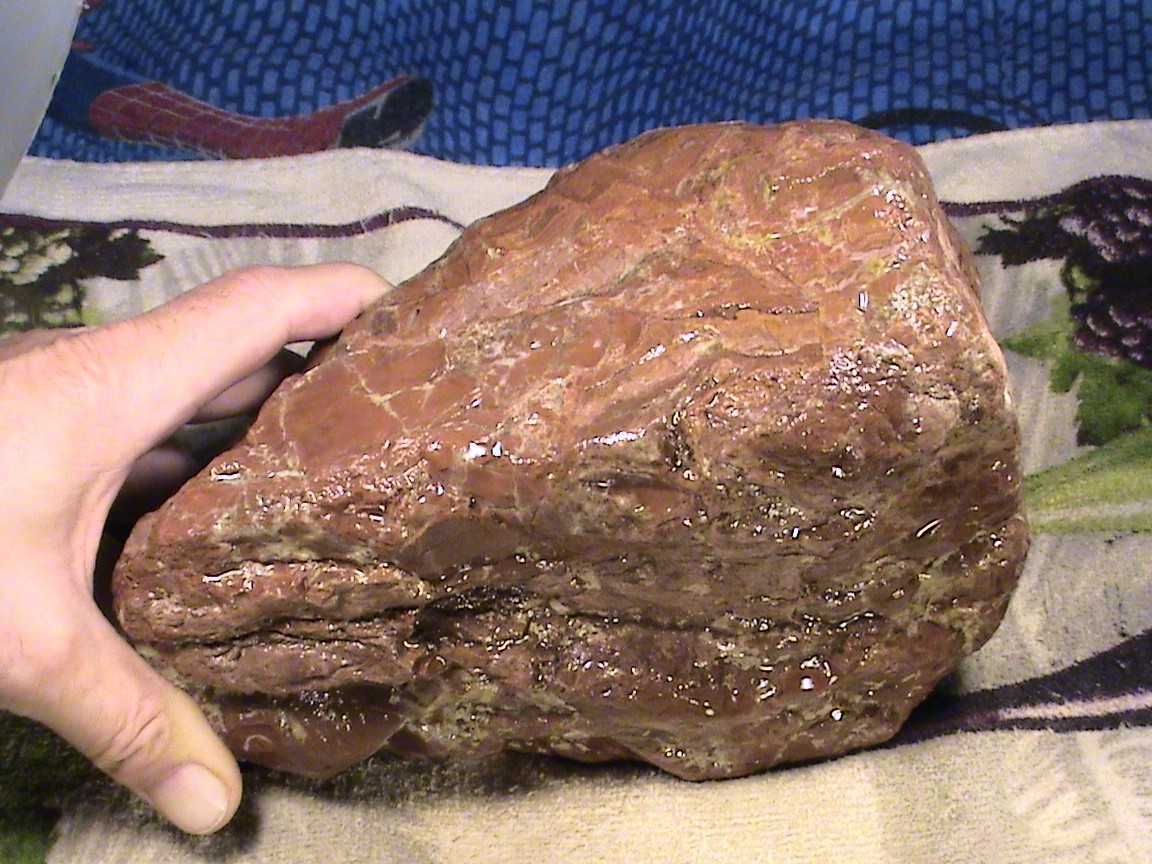 Chalcedony Red Jasper Agate #R444, Solid Rough Lapidary Specimen, 9 LBS, 5 OZ