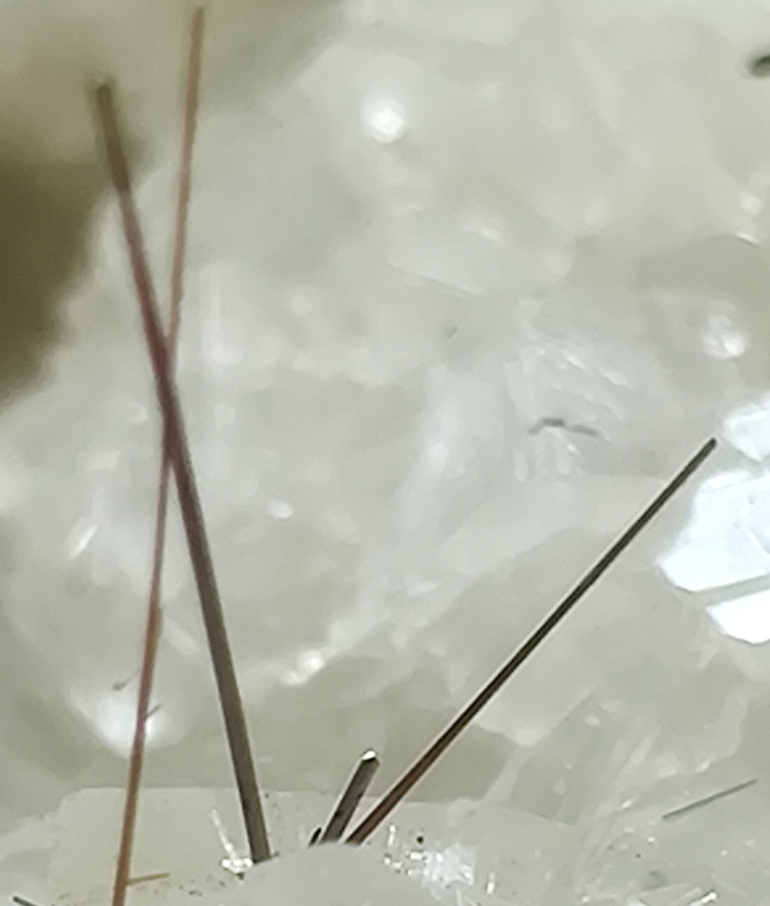 Pyrite filiform crystals in Geode. Jacobs Geode Mine, Illinois. 59 grams