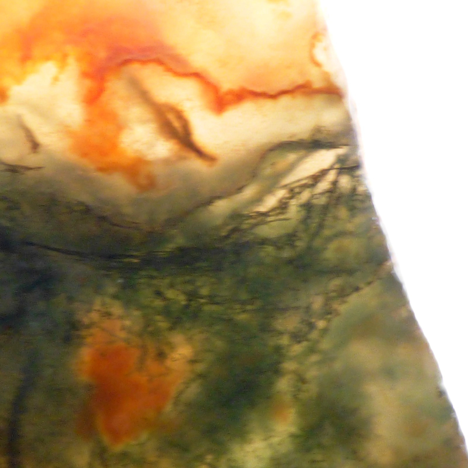 Red Green Moss Agate Slice UNPOLISHED For Collector or Lapidary 6.5cm x 3.5cm