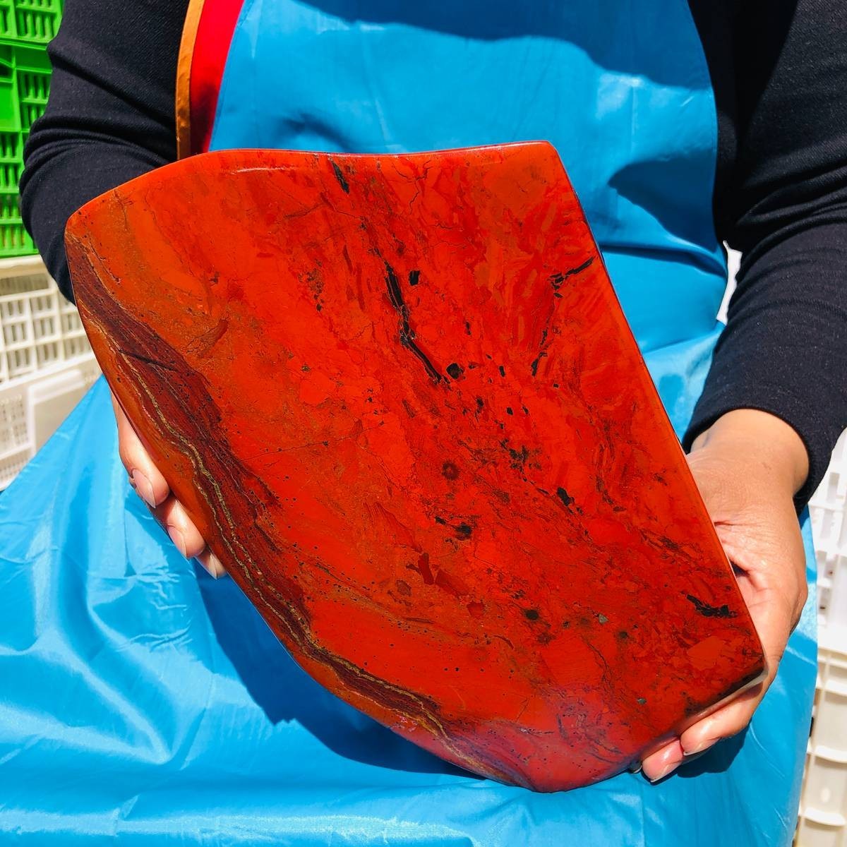 11.17 LB Natural Red Jasper Polished Freeform Crystal Healing Home Decor 4402