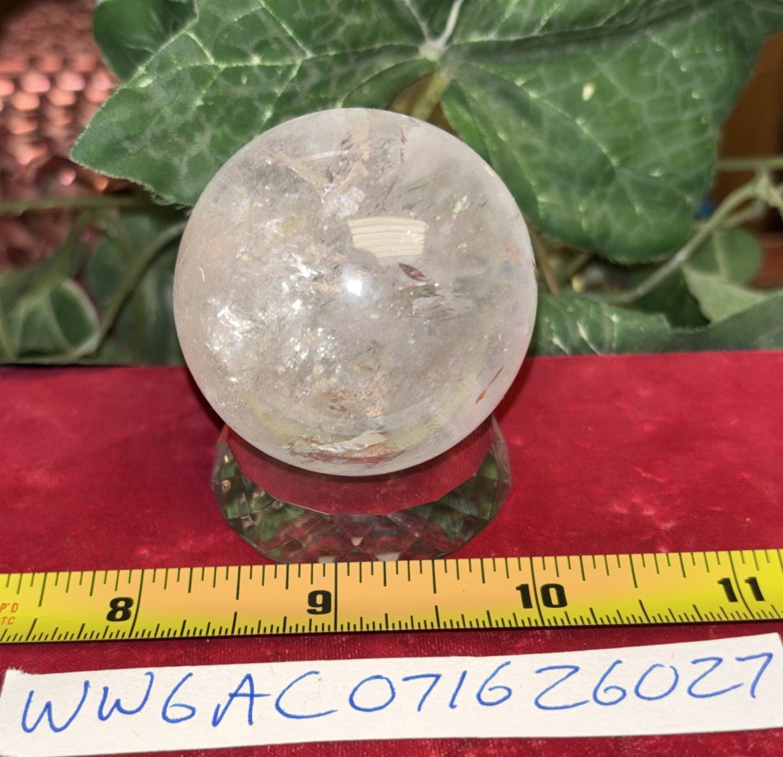 100 % Natural Quartz Crystal Ball 143 Grams