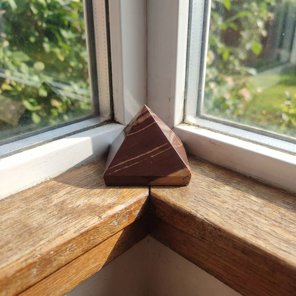 Handmade Jasper Pyramid | Certified Grounding Root Chakra Crystal Tower