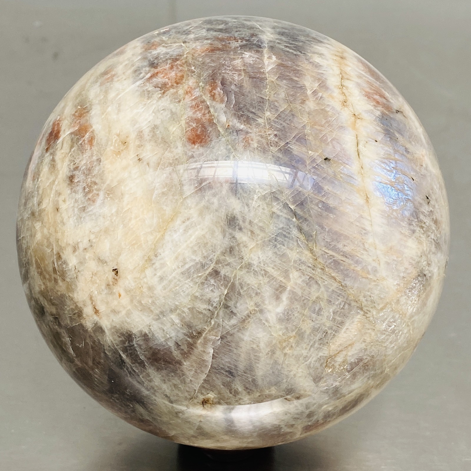 Natural Gray moonstone sphere quartz Crystal ball Healing 3160G (6.96LB)