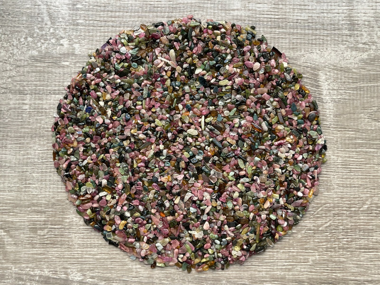 Grade A++ Rainbow Tourmaline Semi Tumbled Gemstone Mini Chips 2-4 mm, Bulk Lot